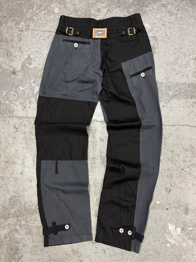 Vintage AW2007 Dolce & Gabbana Multi Pockets Cargo Black & Grey Pants Size US 32 / EU 48 - 7 Thumbnail