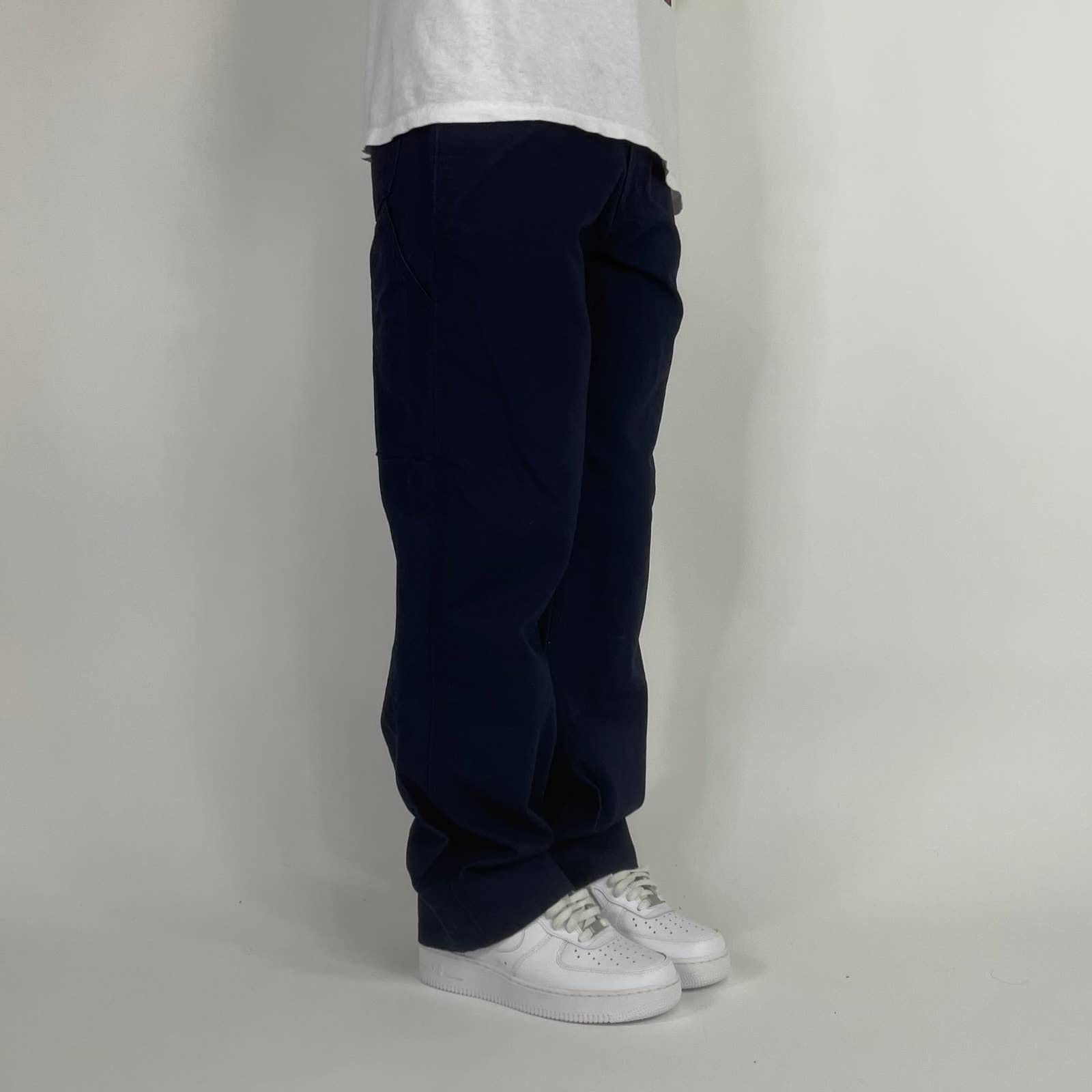 Carhartt × StraightFaded Super Sick Y2K Navy Dungaree Carpenter Workwear Pants Size US 30 / EU 46 - 2 Thumbnail
