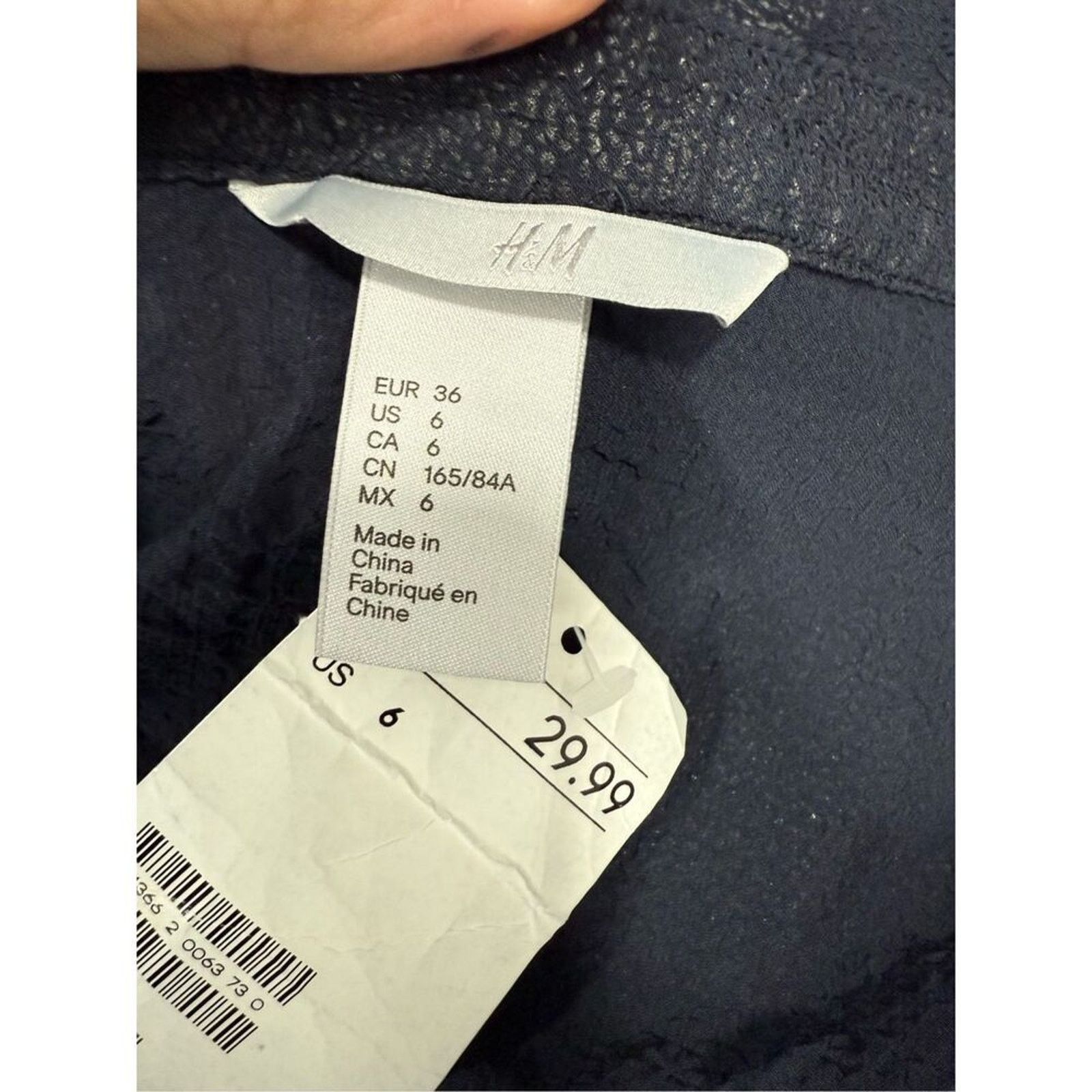 H&M H&M Blouse sz 6 Criss Cross Metallic Blue NEW # G562 Size M / US 6-8 / IT 42-44 - 7 Thumbnail
