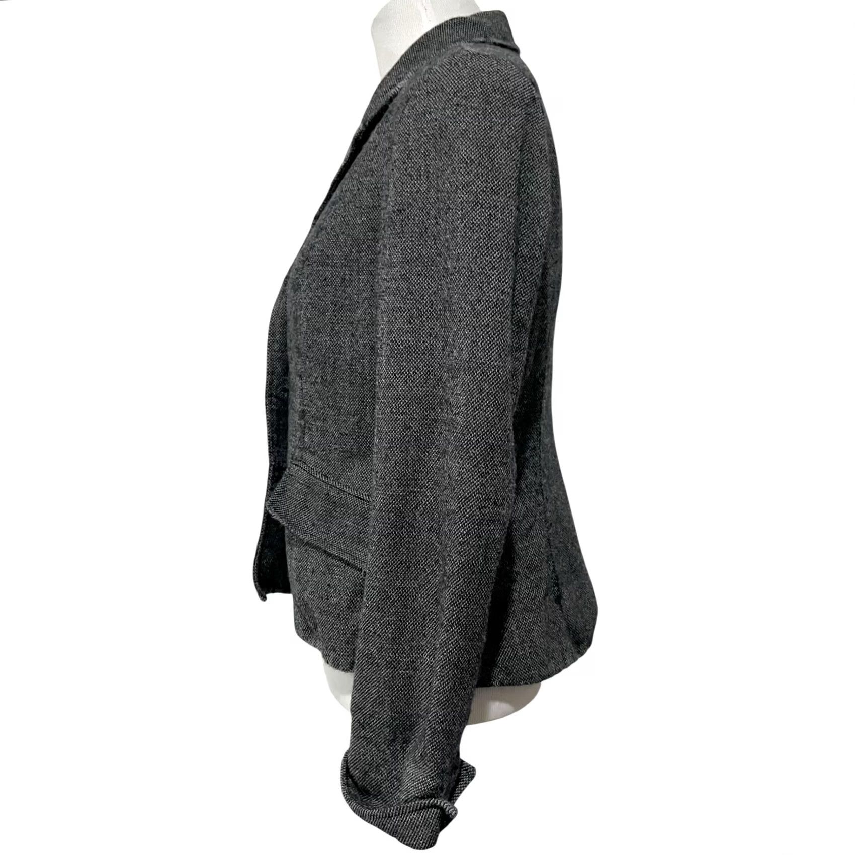 Vintage Lafayette 148 New York Wool Textured Tweed Blazer Sz 12 Stretch Career Luxury Blazer Women Wool Textured Tweed Blazer Gray 12 Size XL / US 12-14 / IT 48-50 - 4 Thumbnail