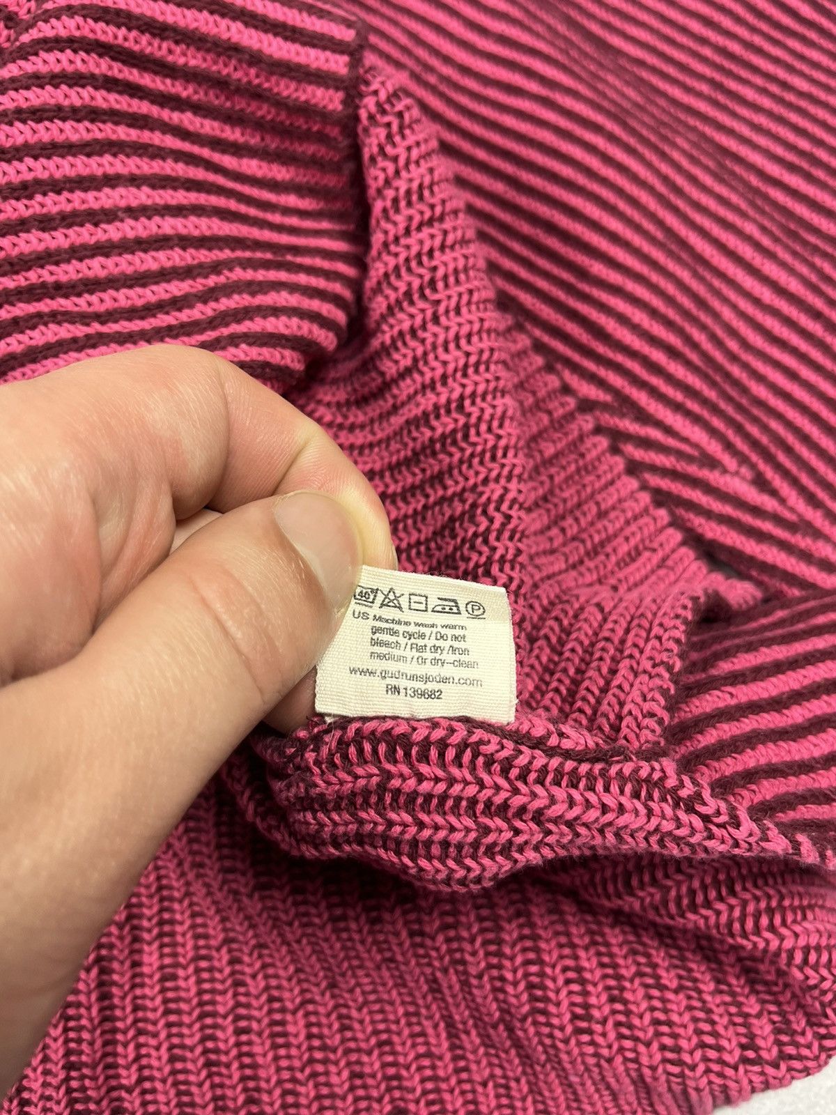 Japanese Brand Gudrun Sjödén Avant Garde Cardigan Sweater Pink Ribbed Size XL / US 12-14 / IT 48-50 - 7 Thumbnail
