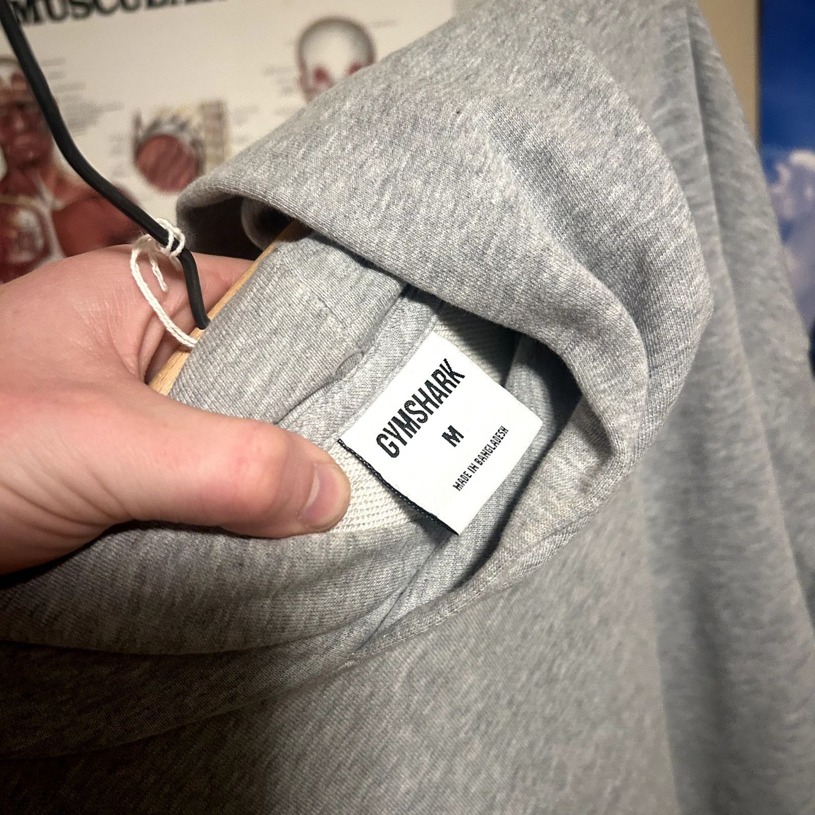 Gymshark Gray Gym Shark Hoodie Medium Size US M / EU 48-50 / 2 - 4 Thumbnail