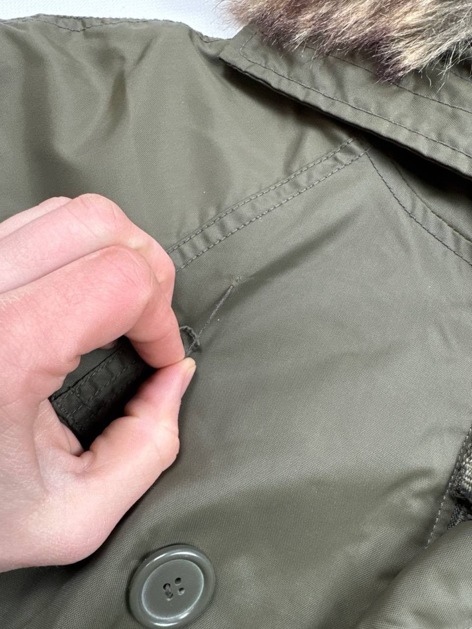 Other Y2k Urban Star Deluxe Fur Hood Bomber Jacket Olive Green Size M / US 6-8 / IT 42-44 - 7 Thumbnail