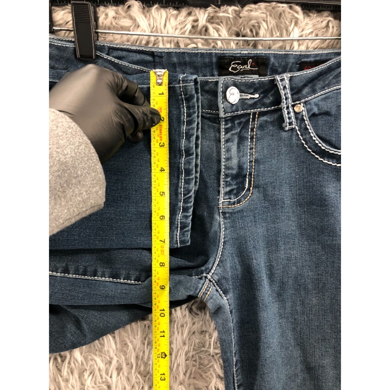 Vintage Earl Jeans Straight 6 Womens Regular Medium Blue Denim 5-Pocket Zipper Button Earl Jean Model Womens Male? Size 28" / US 6 / IT 42 - 4 Thumbnail