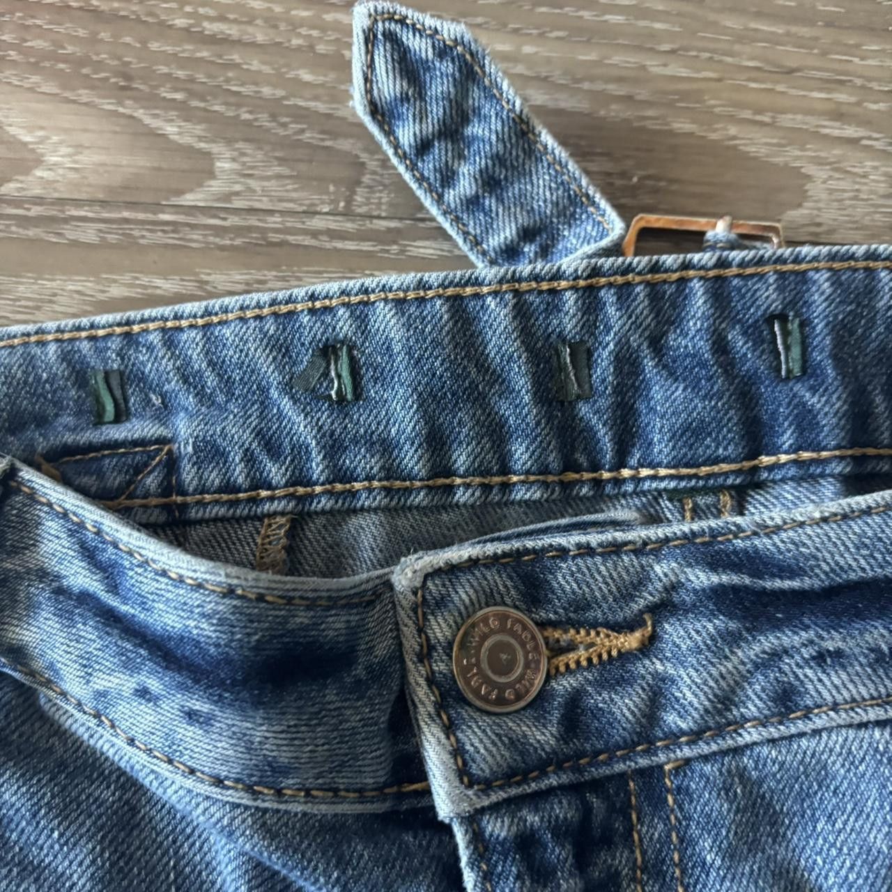 Japanese Brand Crazy Vintage Y2K/2000s Baggy Streetwear Skater Denim Jeans! 30x29 Size US 30 / EU 46 - 8 Thumbnail