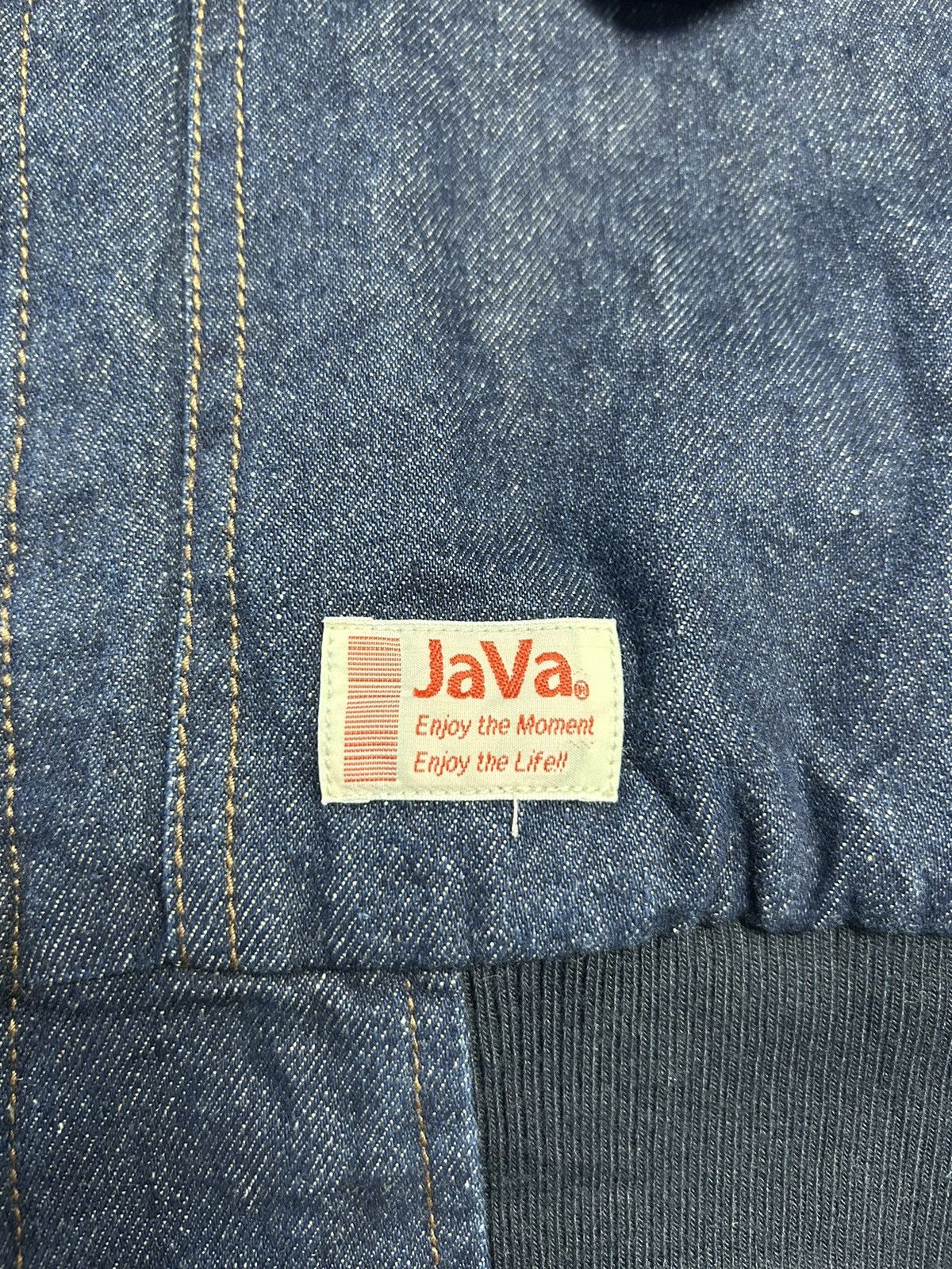 Japanese Brand JAVA DENIM BOMBER JACKET WITH HOODIE Size US L / EU 52-54 / 3 - 5 Thumbnail