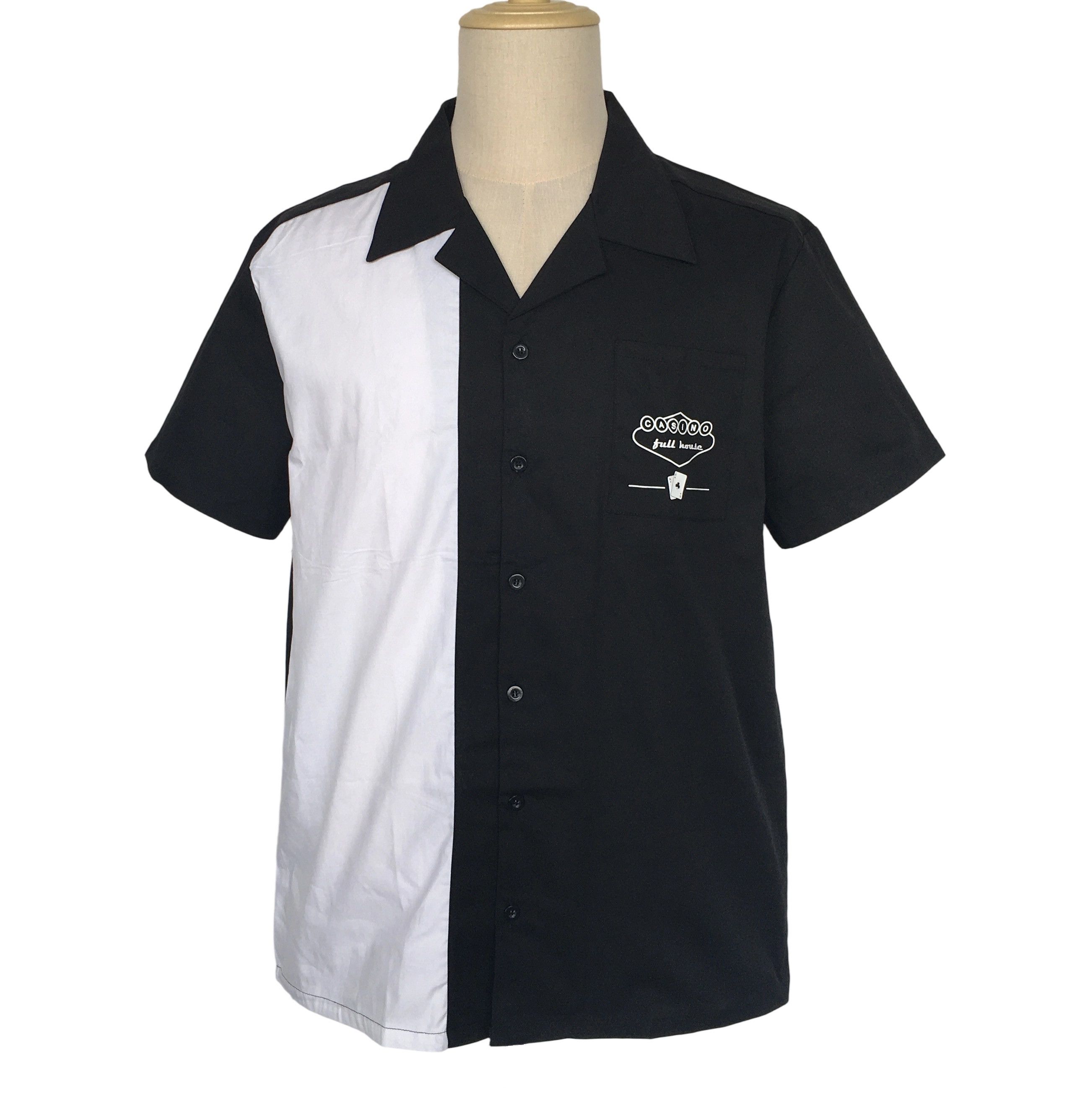 Other Black Shirts,Short Sleeves,Poker Print On The Pocket Size US XL / EU 56 / 4 - 1 Thumbnail