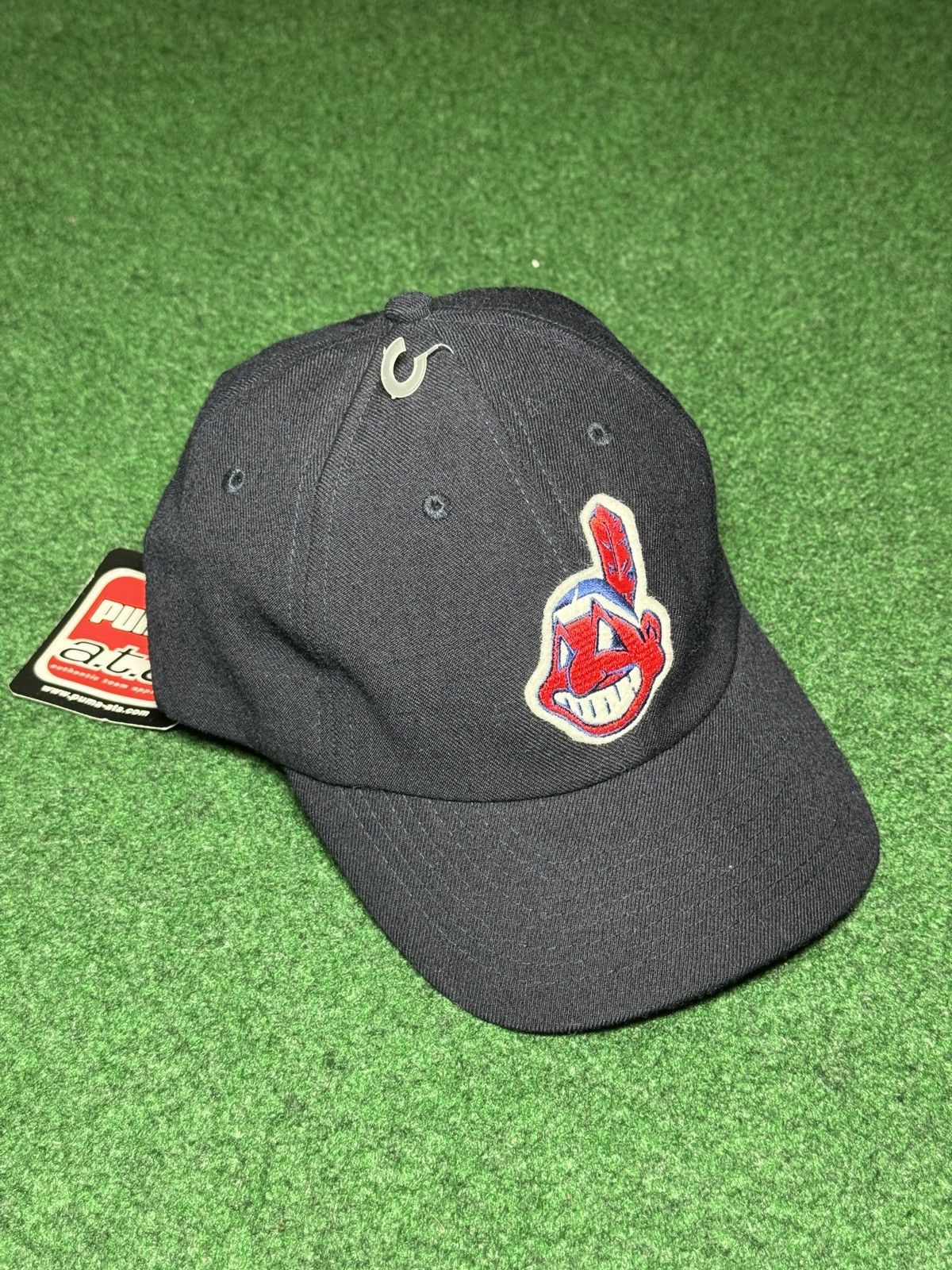 Puma Vintage 90s Cleveland Indians Puma Wool Baseball Cap Hat Size ONE SIZE - 1 Thumbnail