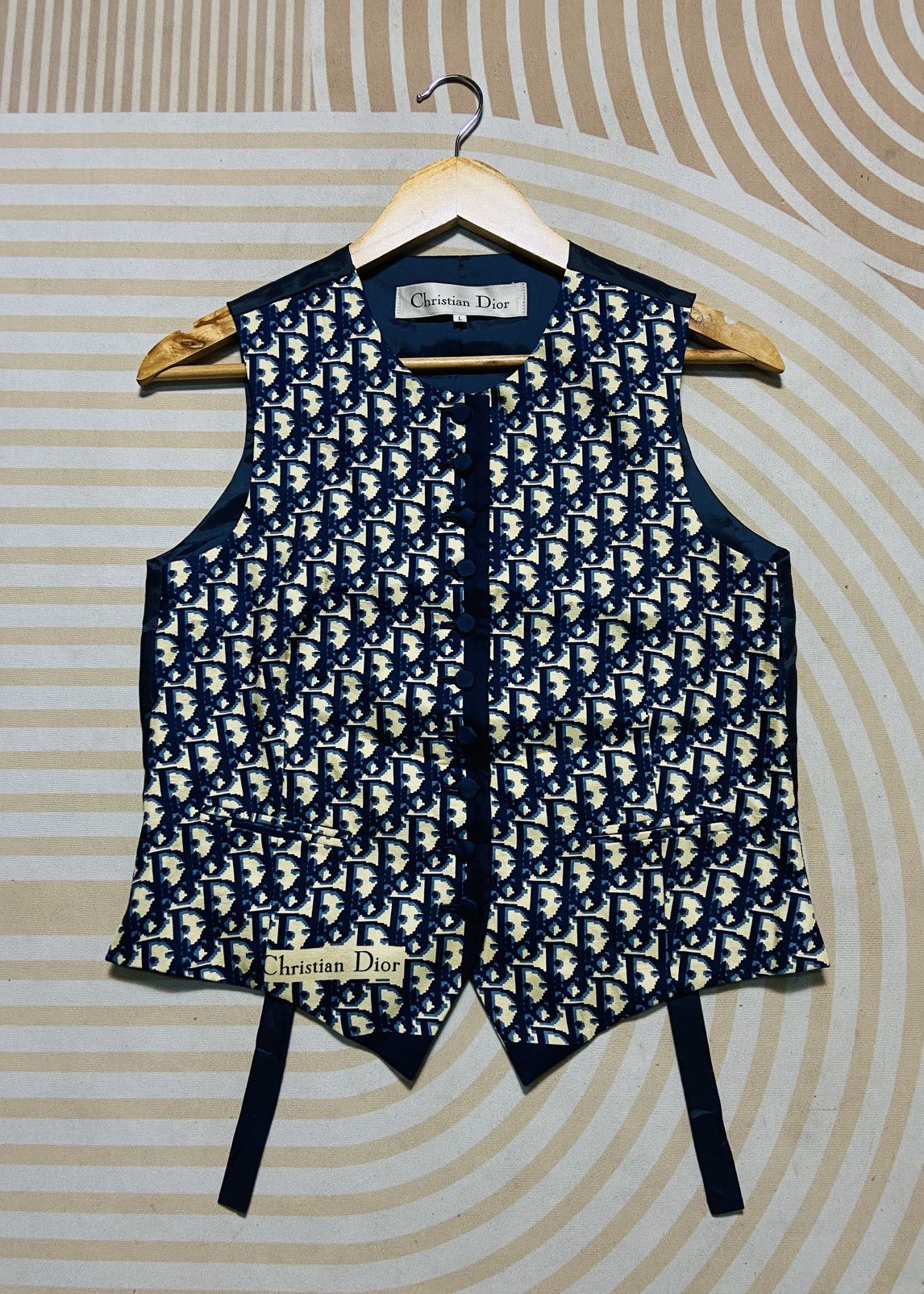 Dior Vintage Christian Dior Monogram Button Up Vest Jacket Size S / US 4 / IT 40 - 4 Thumbnail