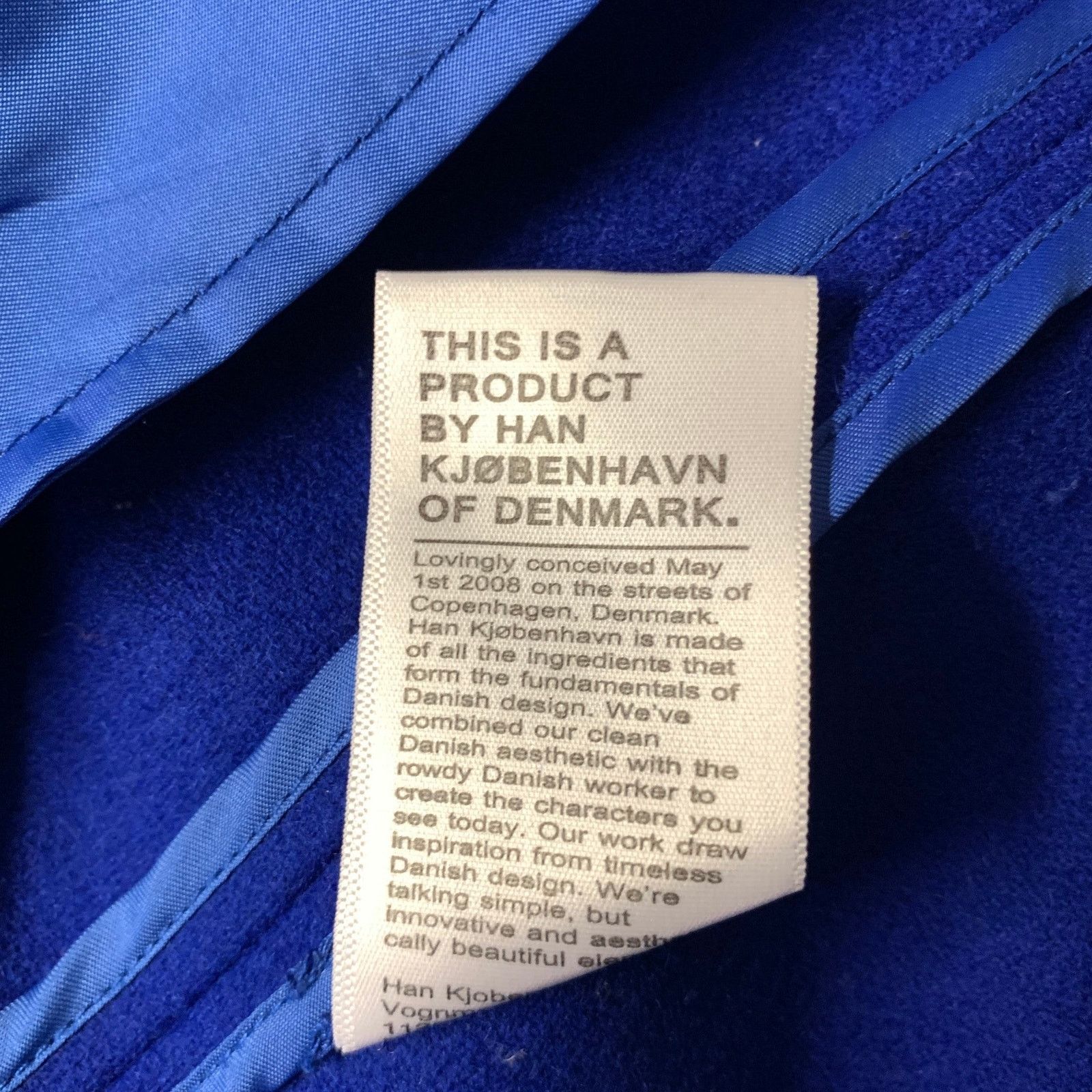 Han Kjobenhavn HAN KJOBENHAVN Size S Blue Cobalt Wool Blend Sport Coat Size 38R - 8 Thumbnail