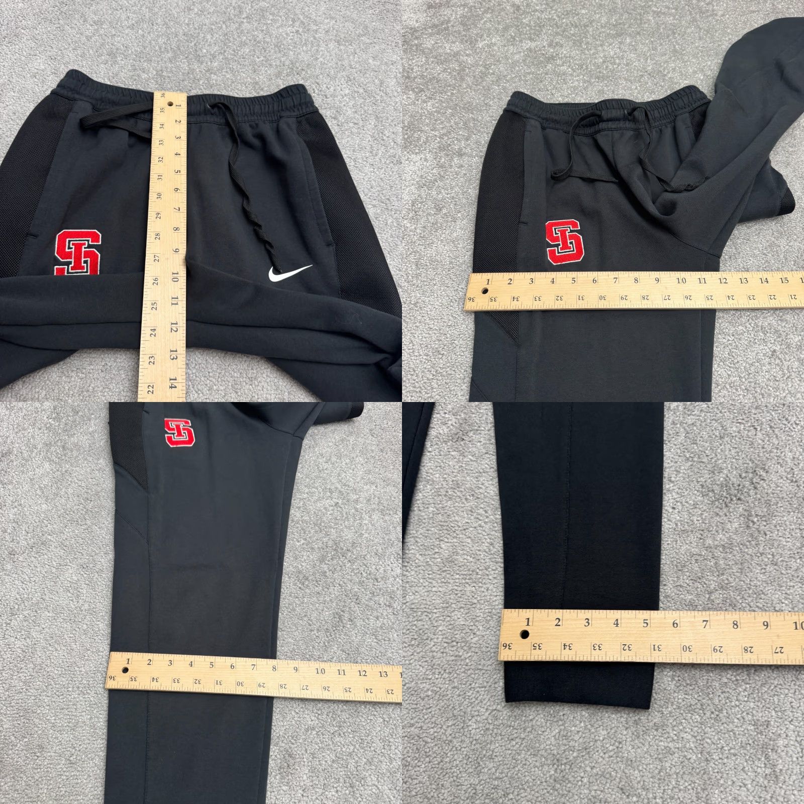 Nike Nike Dri-Fit Jogger Sweatpants Mens Small Black SI Logo Zip Pockets Activewear Size US 29 - 10 Thumbnail