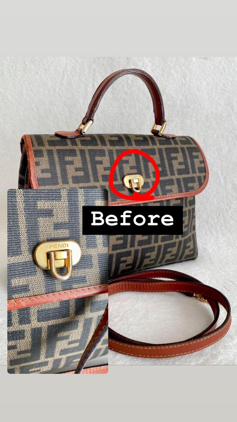 Fendi FENDI Bag FF 2 WAY Monogram With Crossbody Strap Size ONE SIZE - 3 Thumbnail