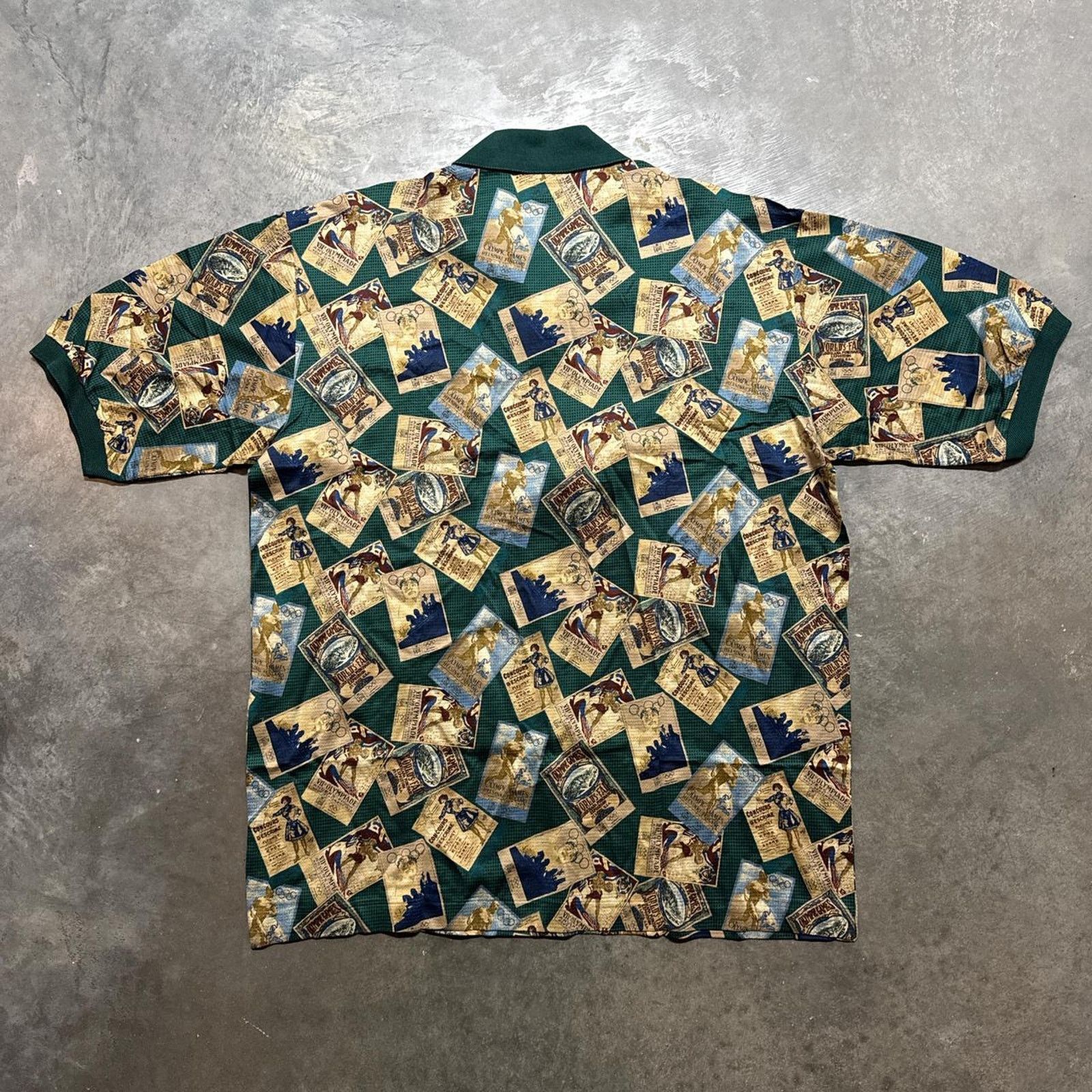 Vintage Vintage Olympic Games all Over Print Bobby Jones Polo Shirt Size US XL / EU 56 / 4 - 5 Thumbnail