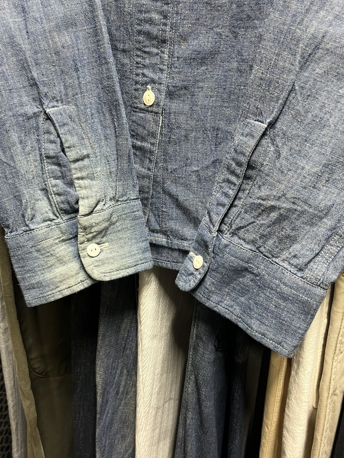 RRL Ralph Lauren RRL ralph lauren chambray work seldvedge shirt Size US S / EU 44-46 / 1 - 5 Thumbnail