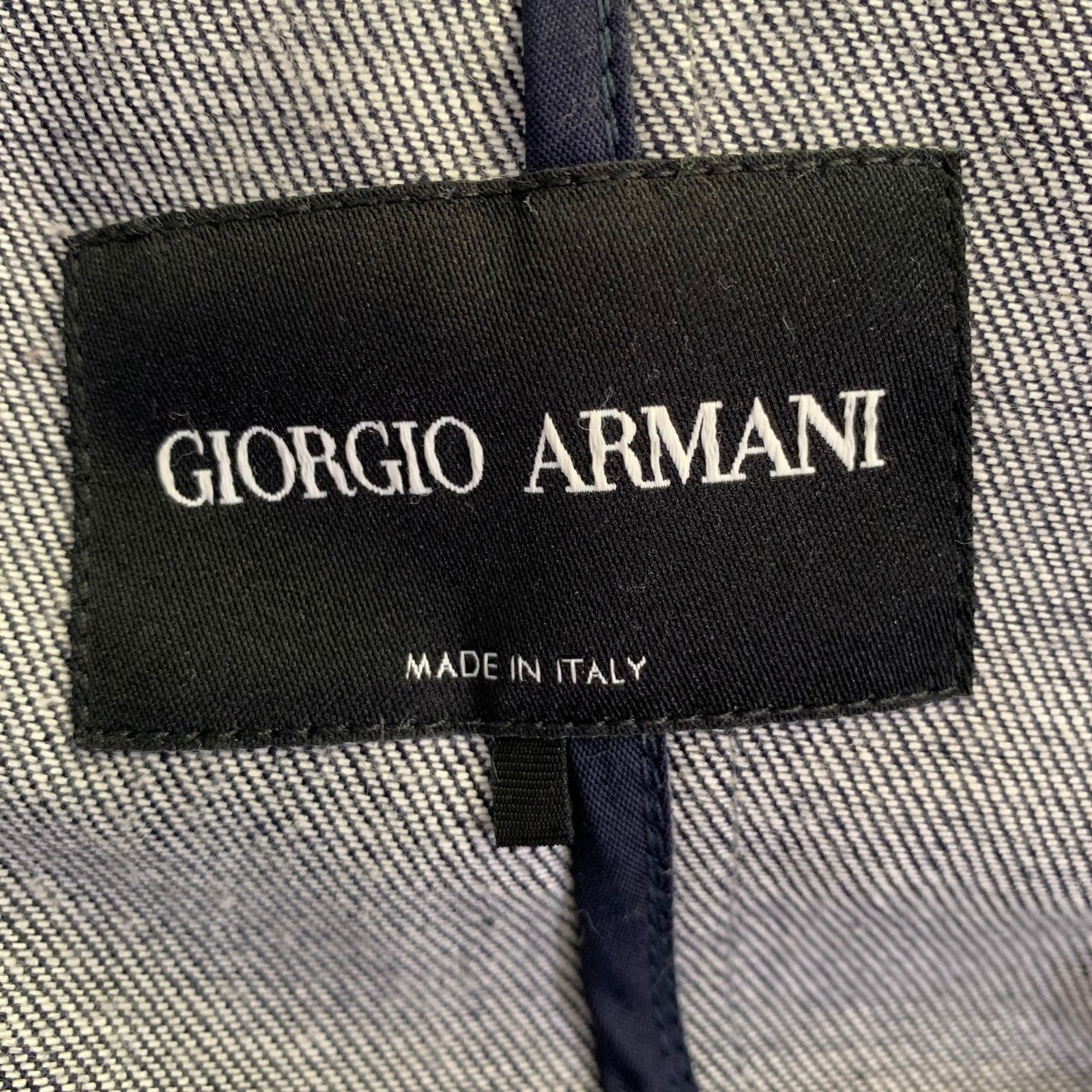Giorgio Armani GIORGIO ARMANI Size 6 Indigo Denim Military Jacket Size M / US 6-8 / IT 42-44 - 6 Thumbnail