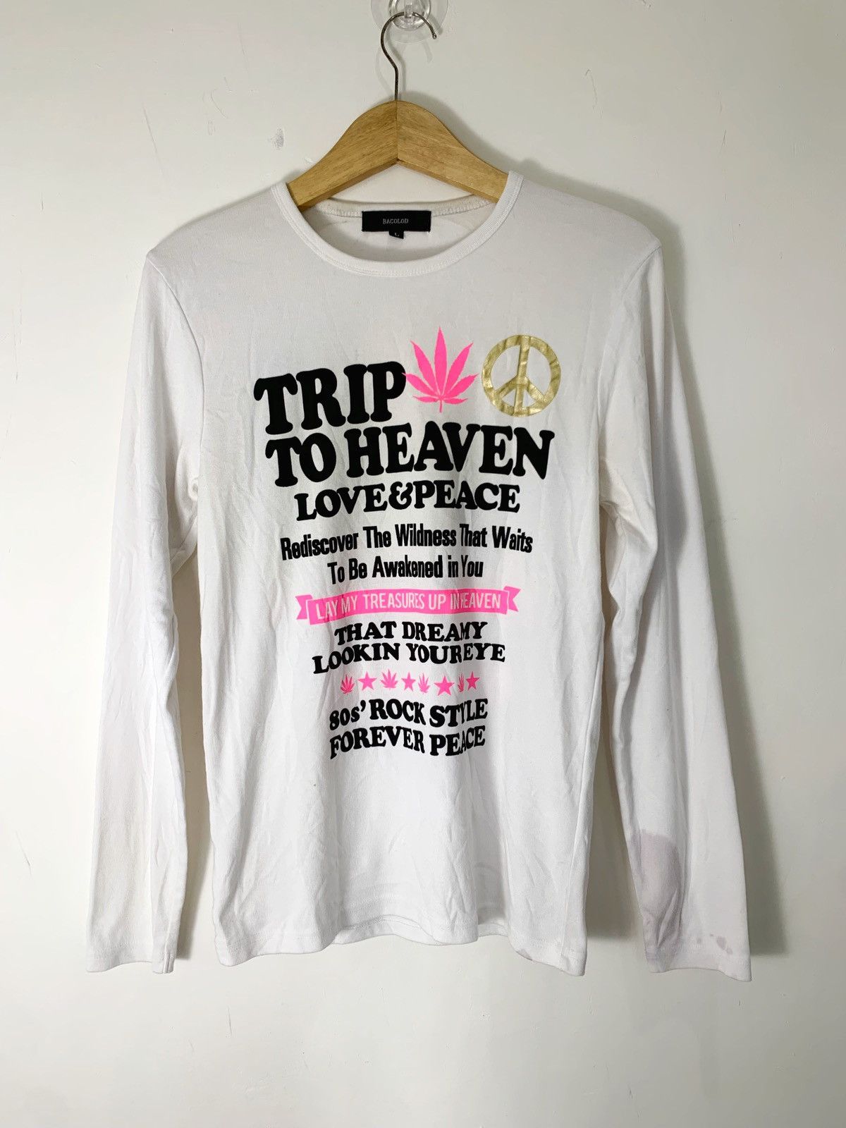 Japanese Brand undefined longsleeve weed&peace love bacolod Size US L / EU 52-54 / 3 - 12 Thumbnail