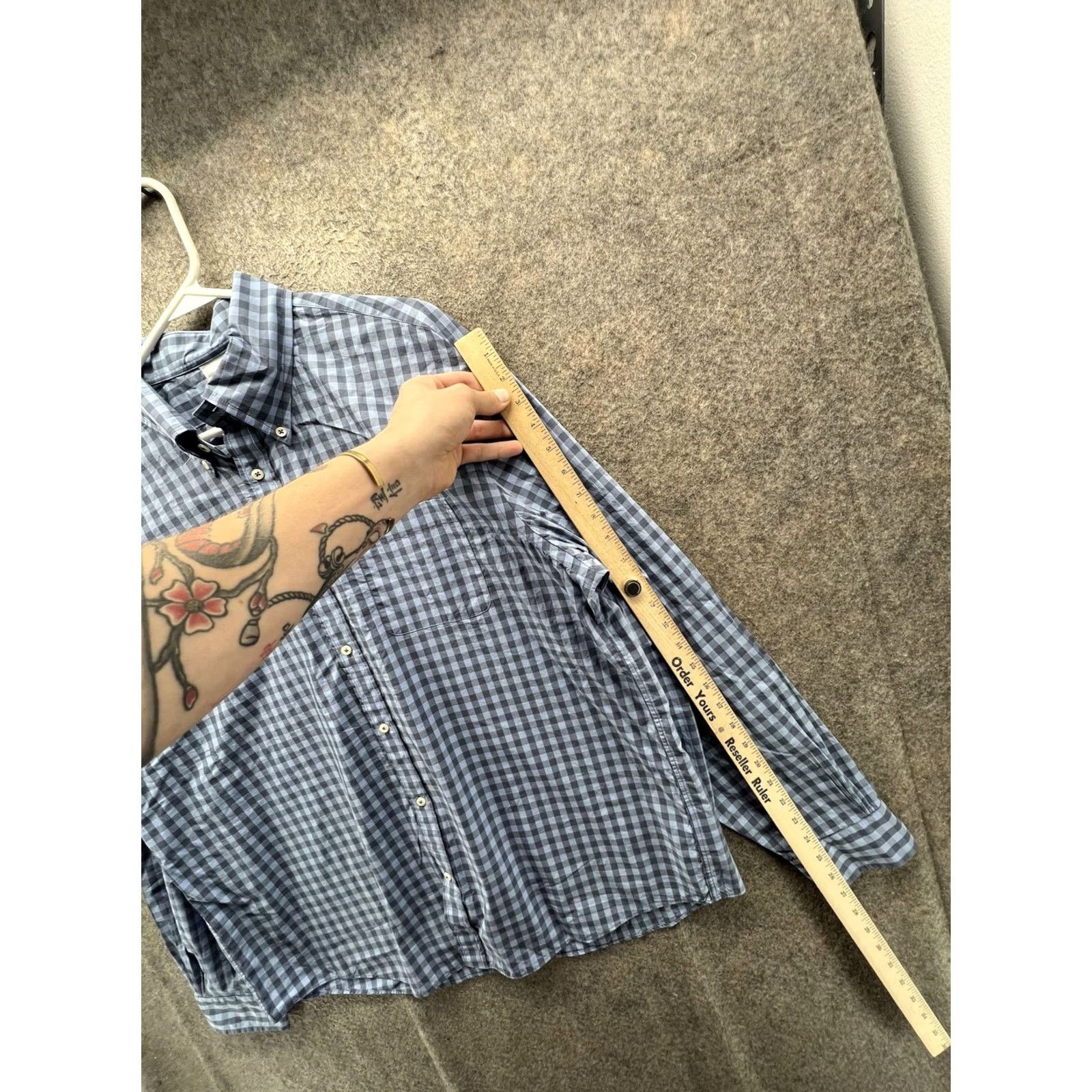 Brooks Brothers Brooks Brothers Shirt Mens XL Blue Check Oxford Button Up Front Casual Woven Size US XL / EU 56 / 4 - 3 Thumbnail