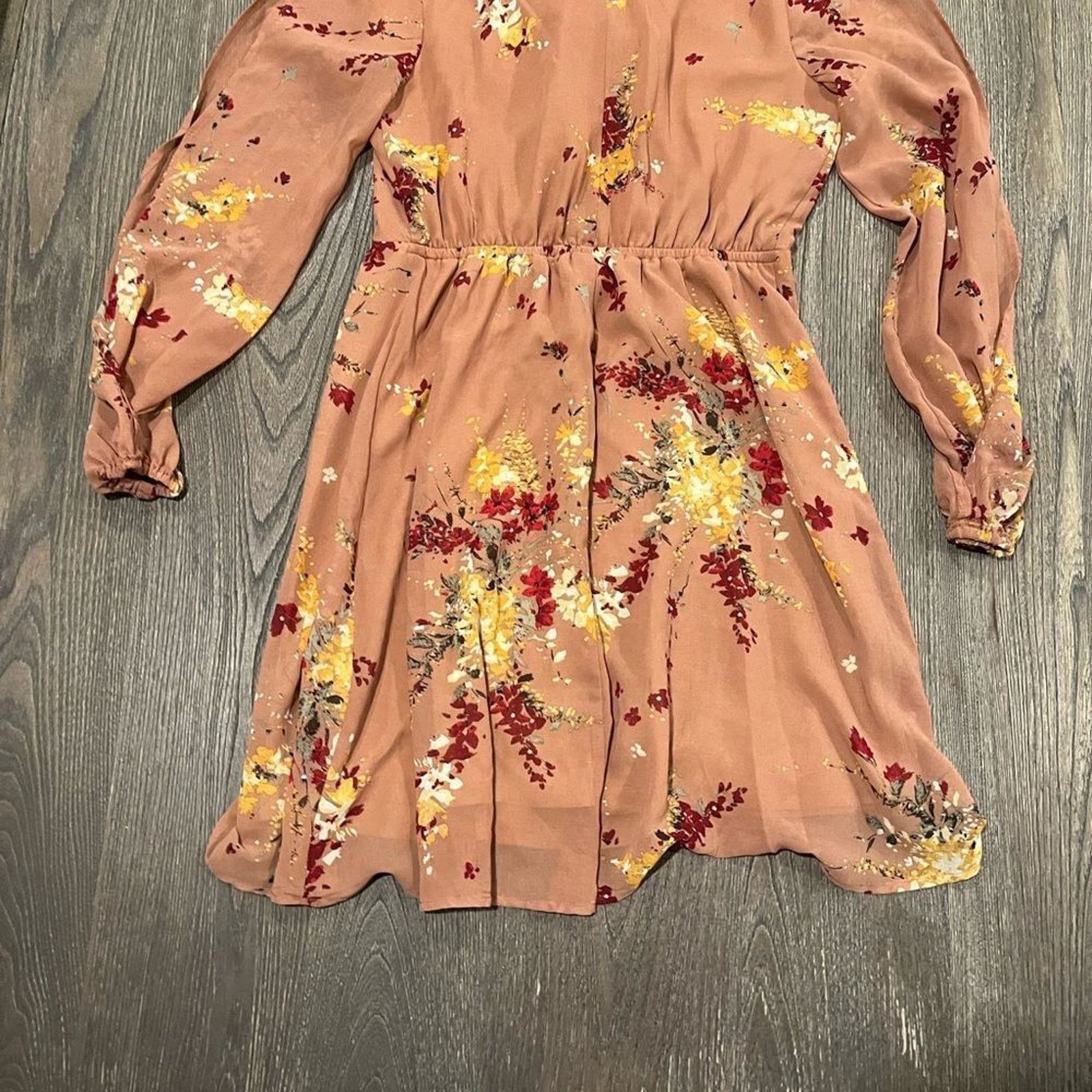 Vintage Maurices A-Line Dress Long Slit Sleeve Tie Neck Sheer XS Size XS / US 0-2 / IT 36-38 - 10 Thumbnail