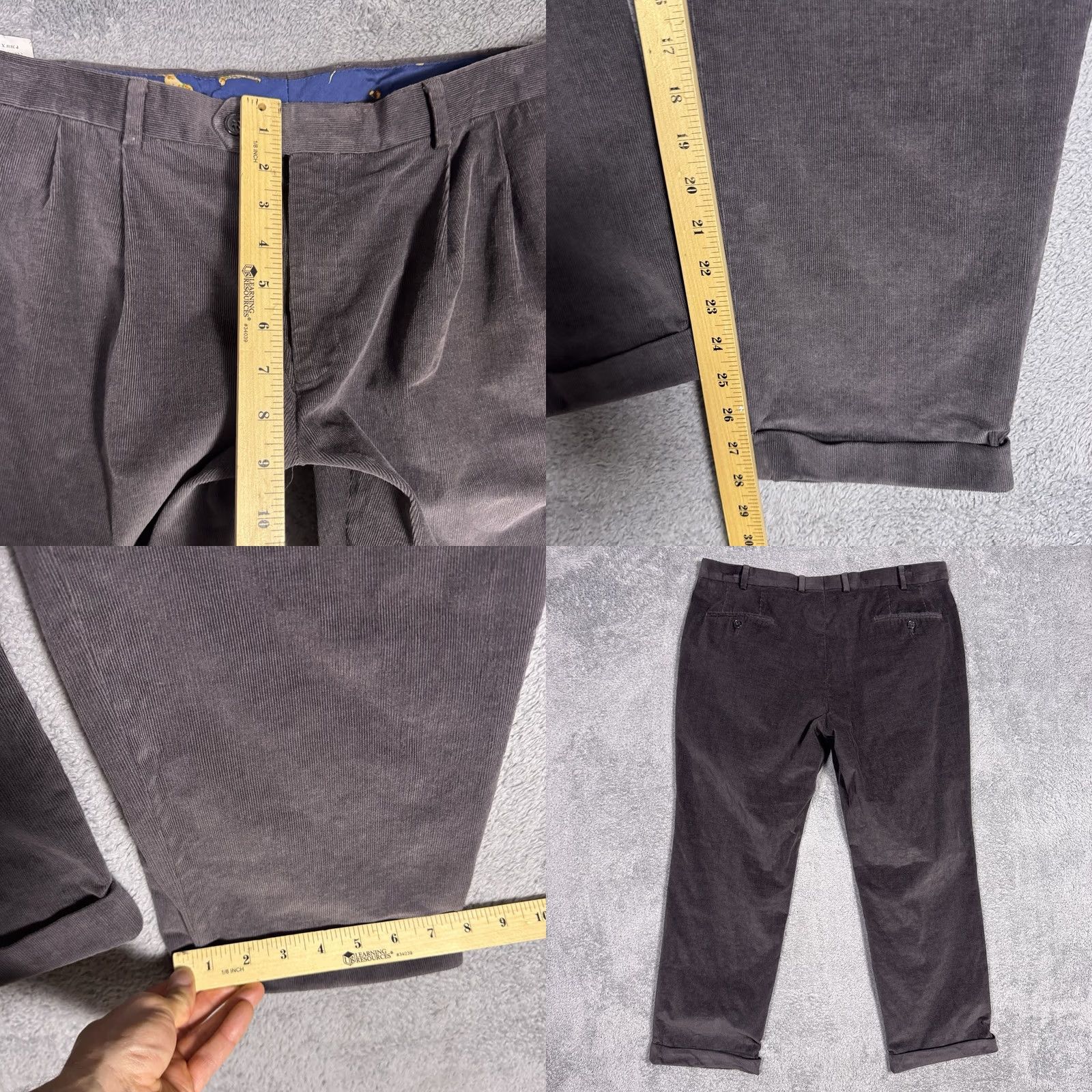 Ralph Lauren VINTAGE Ralph Lauren Pants Mens 38x28 Wale Brown Cuffed Trouser Dog Lining Corduroy Size US 38 / EU 54 - 8 Thumbnail