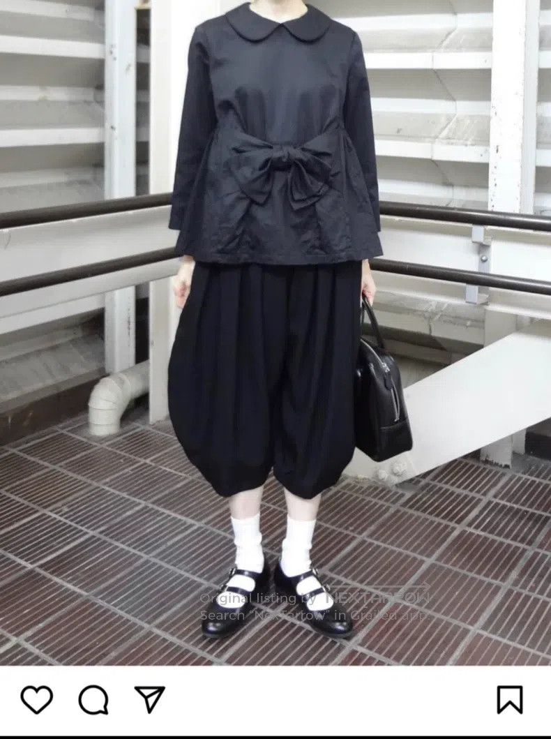 Comme Des Garcons size XS Wool Wide Leg Trousers Lantern