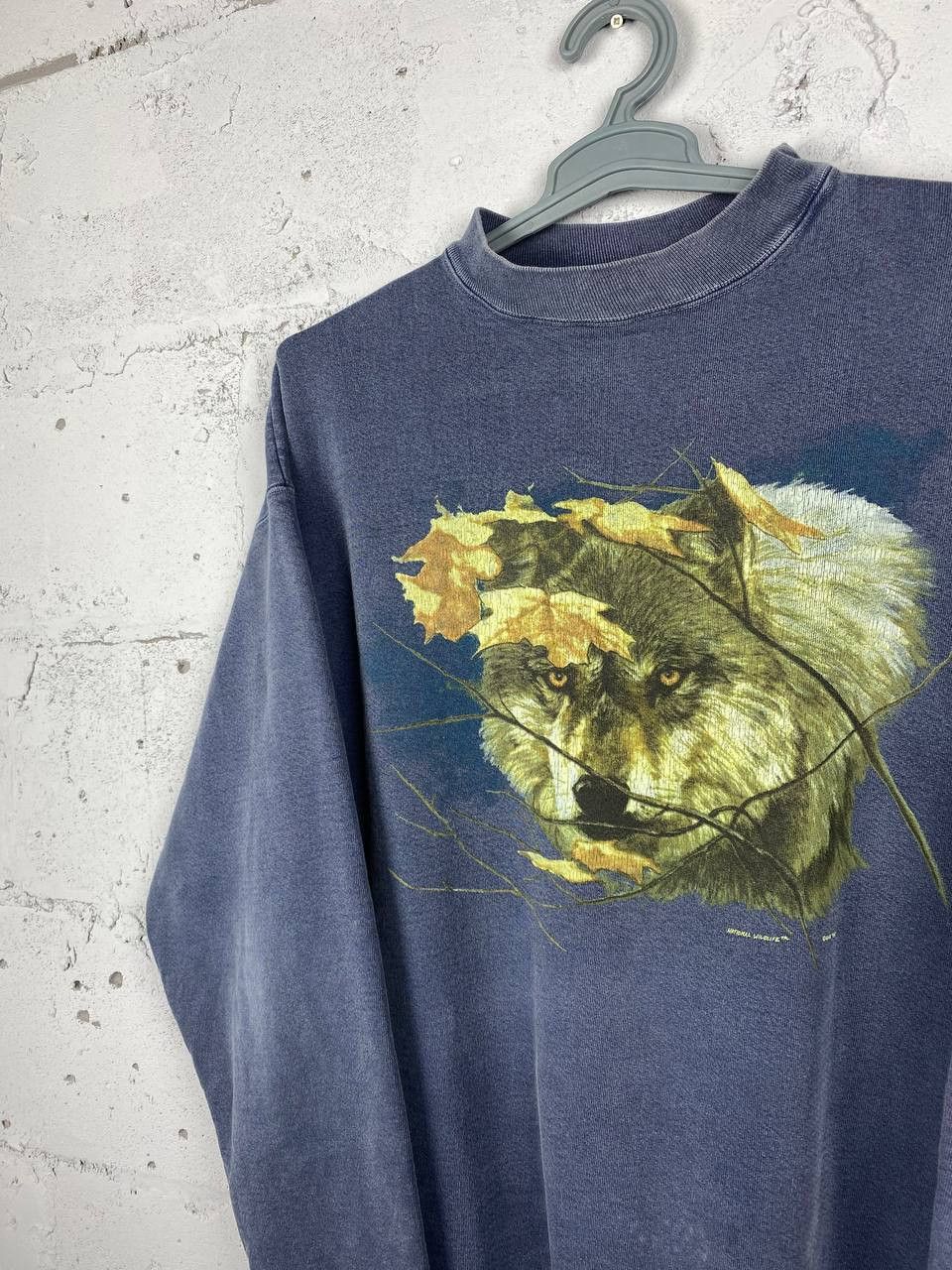 Other Vintage 90s National Wildlife Wolf Pack Nature Sweatshirt Size US L / EU 52-54 / 3 - 3 Thumbnail