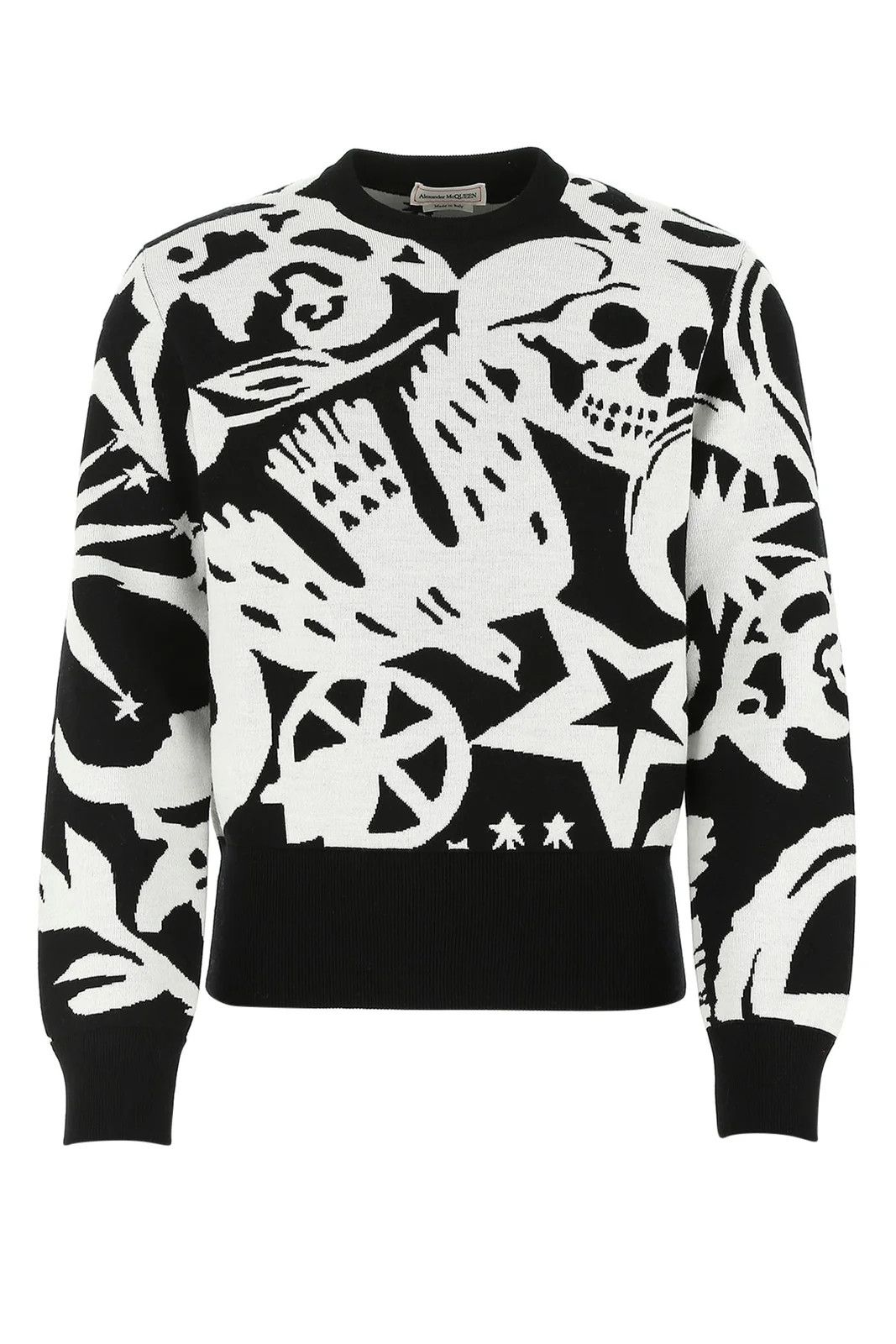 Alexander McQueen o1y1024 Sweater in Black & White Size US M / EU 48-50 / 2 - 1 Thumbnail