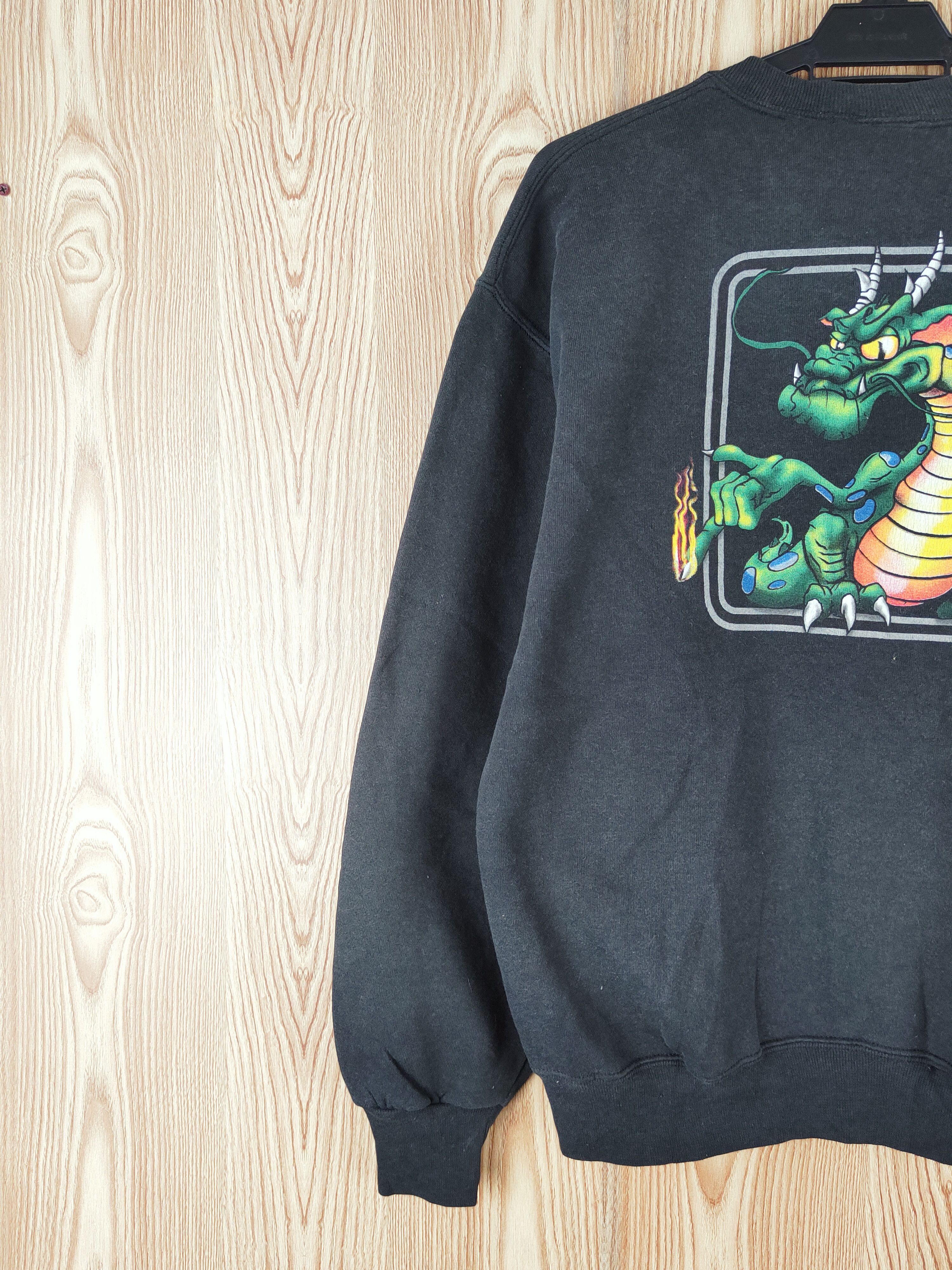 Japanese Brand T&C Surf Designs Dragon Black Faded Sweatshirts #W035 Size US M / EU 48-50 / 2 - 3 Thumbnail