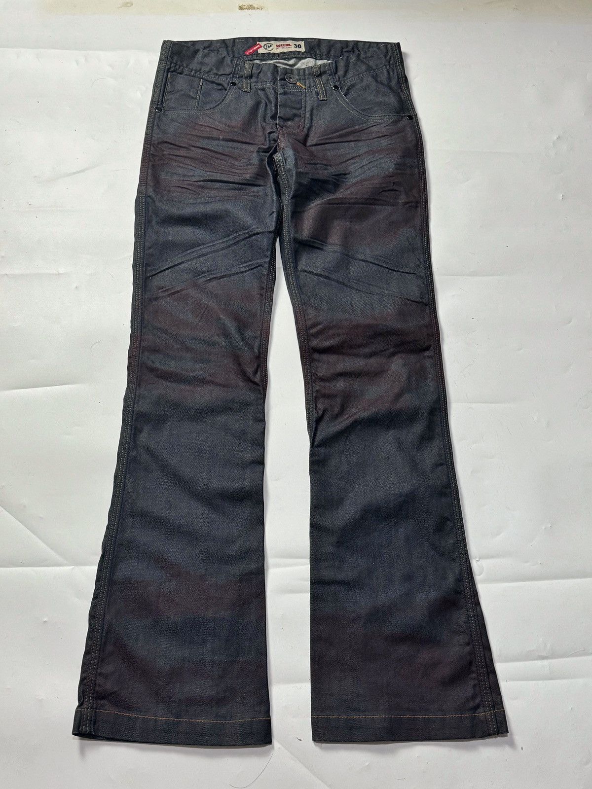 If Six Was Nine × Japanese Brand × Le Grande Bleu (L.G.B.) Flare Denim Pants Buckle Back J&M Size US 29 - 2 Thumbnail