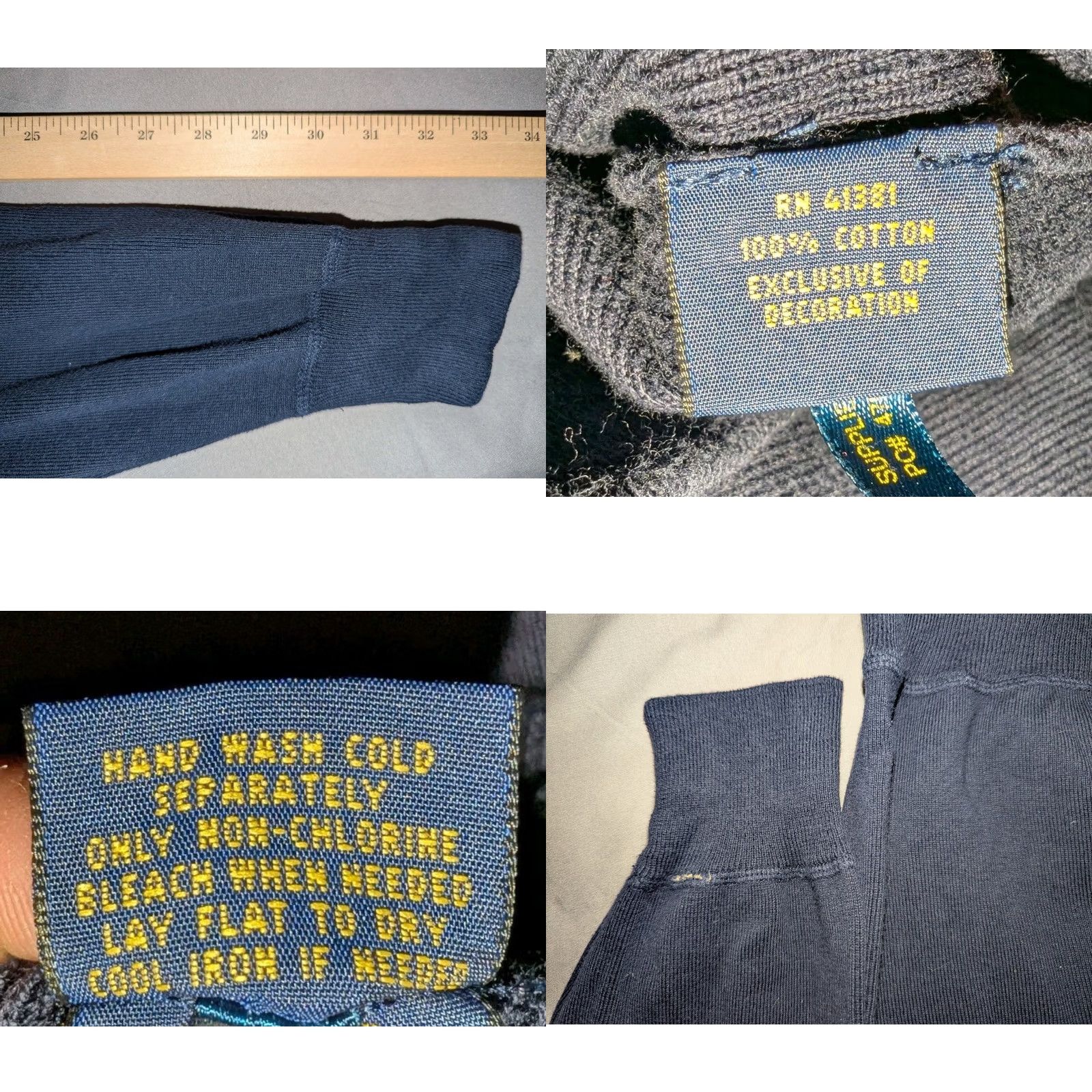Polo Ralph Lauren VINTAGE Polo Ralph Lauren Knit Sweater Mens 2XL Dark Blue / Orange Pony Cotton Crew Neck Shirt Adults 90s Classic Preppy Mens Size US XXL / EU 58 / 5 - 8 Thumbnail