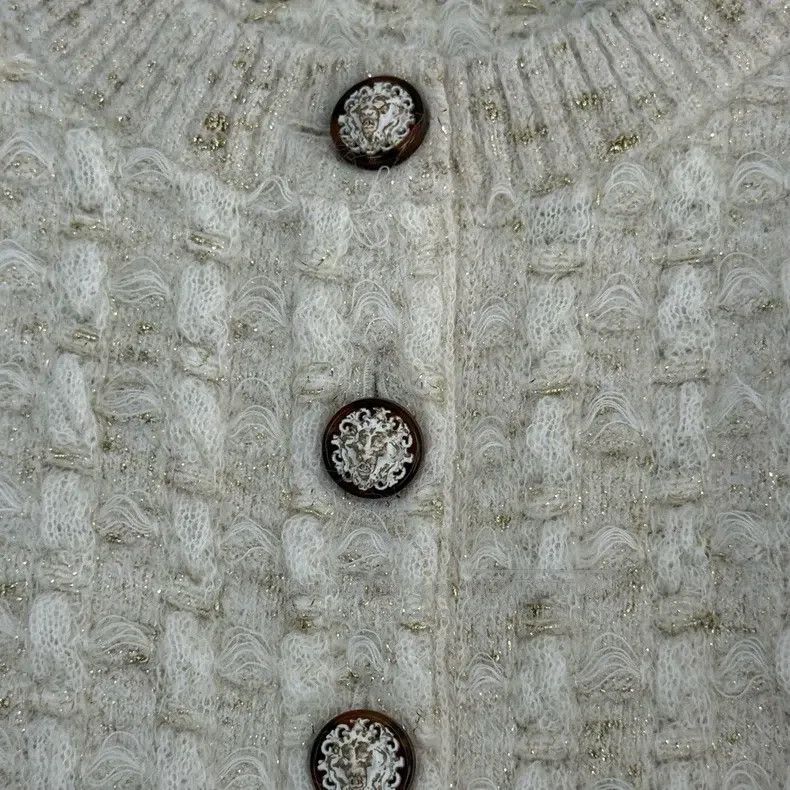 Chanel Chanel Beige gold thread medium-sleeved knitted dress Size XS / US 0-2 / IT 36-38 - 7 Thumbnail