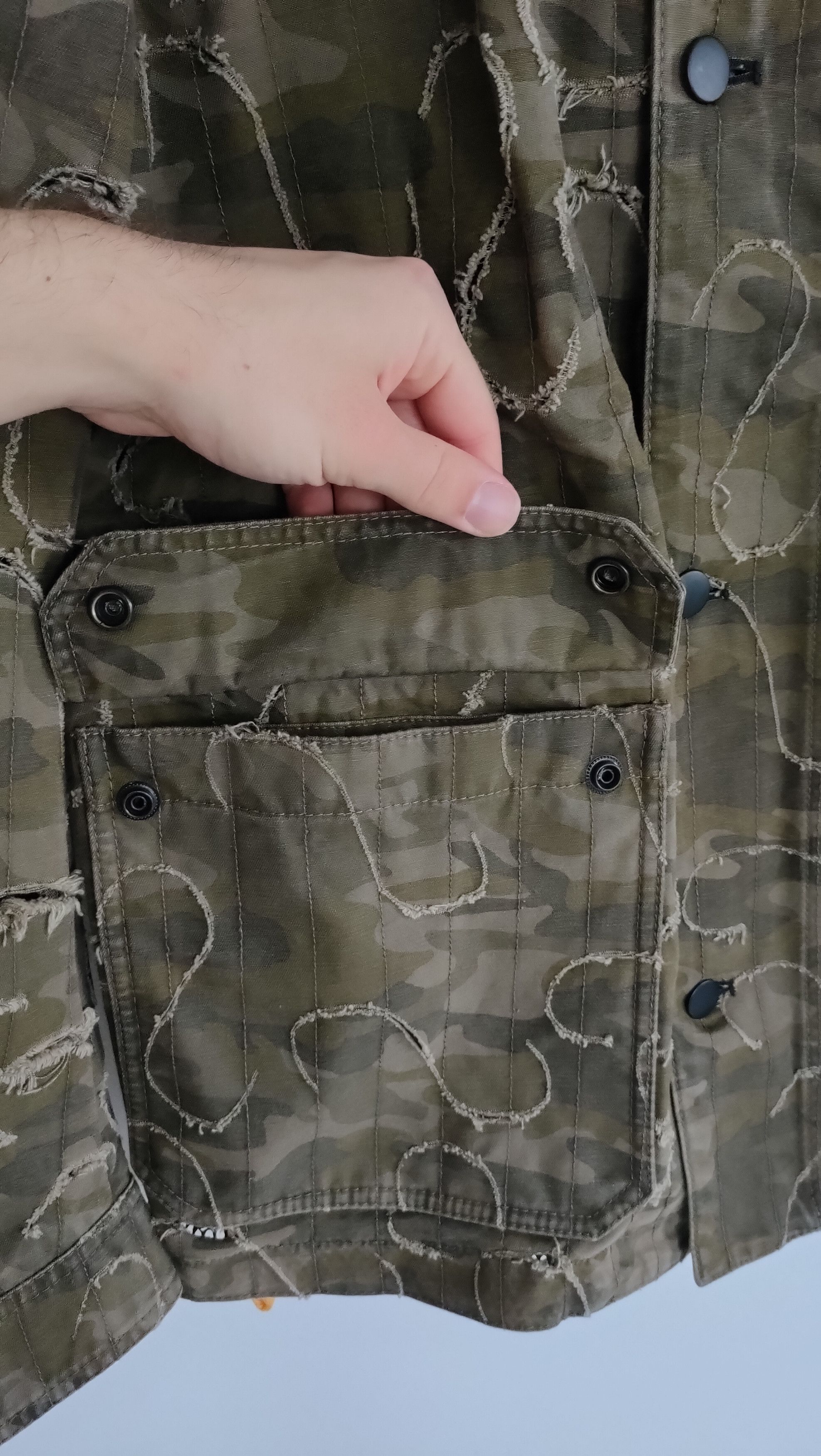 Diesel Diesel 'J-Laser' Laser Cut Camo Hooded Jacket (2010) Size US M / EU 48-50 / 2 - 14 Thumbnail