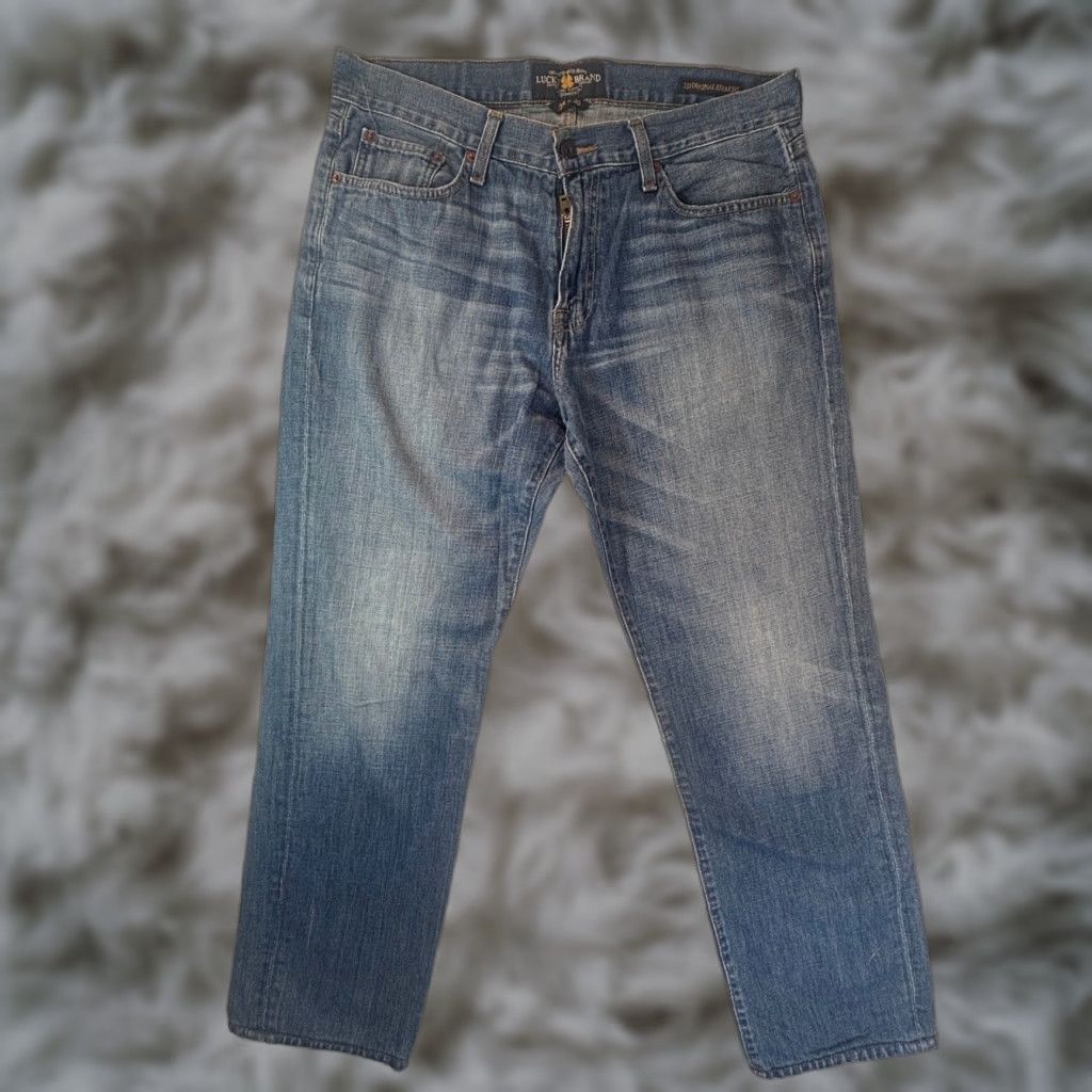 Lucky Brand Lucky 221 Original Straight Jeans Men’s 34x30 Medium Wash 100% Cotton Size US 34 / EU 50 - 1 Thumbnail