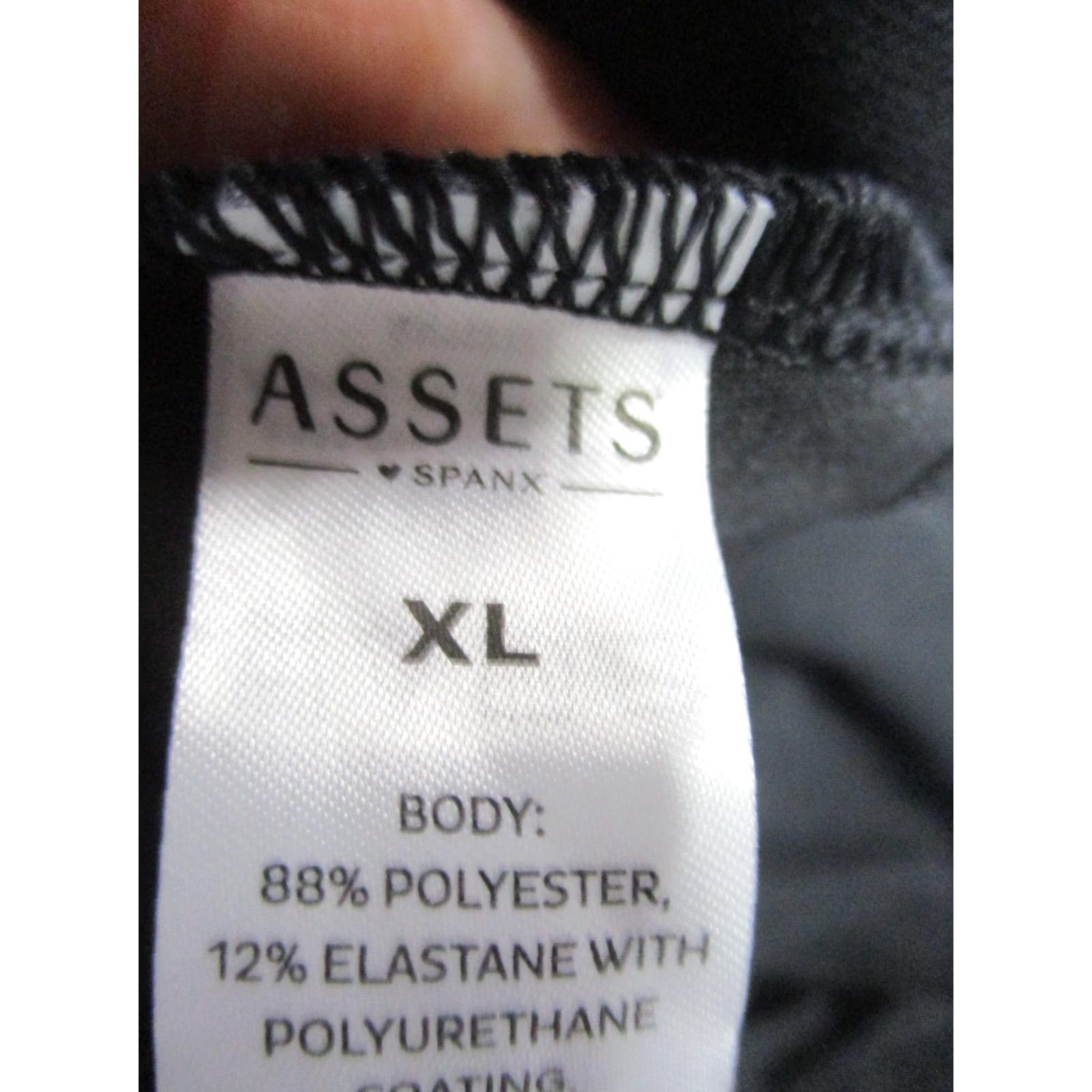 Spanx Spanx Assets Leggings Womens XL Black Faux Leather High Rise Shaping Ankle Size 40" / US 18 - 7 Thumbnail