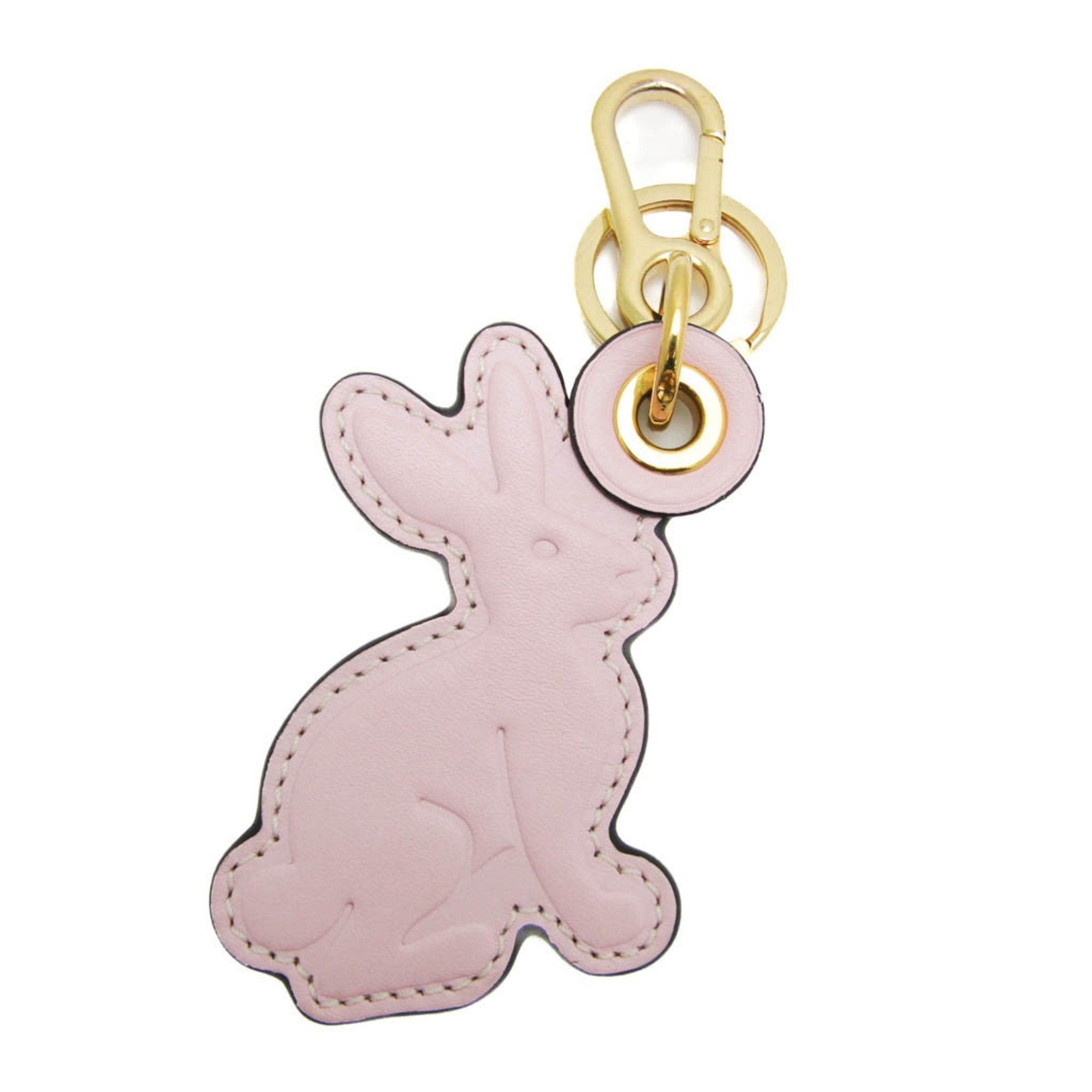 image of Loewe Animal Rabbit Keyring [Gold,light Pink], Women's