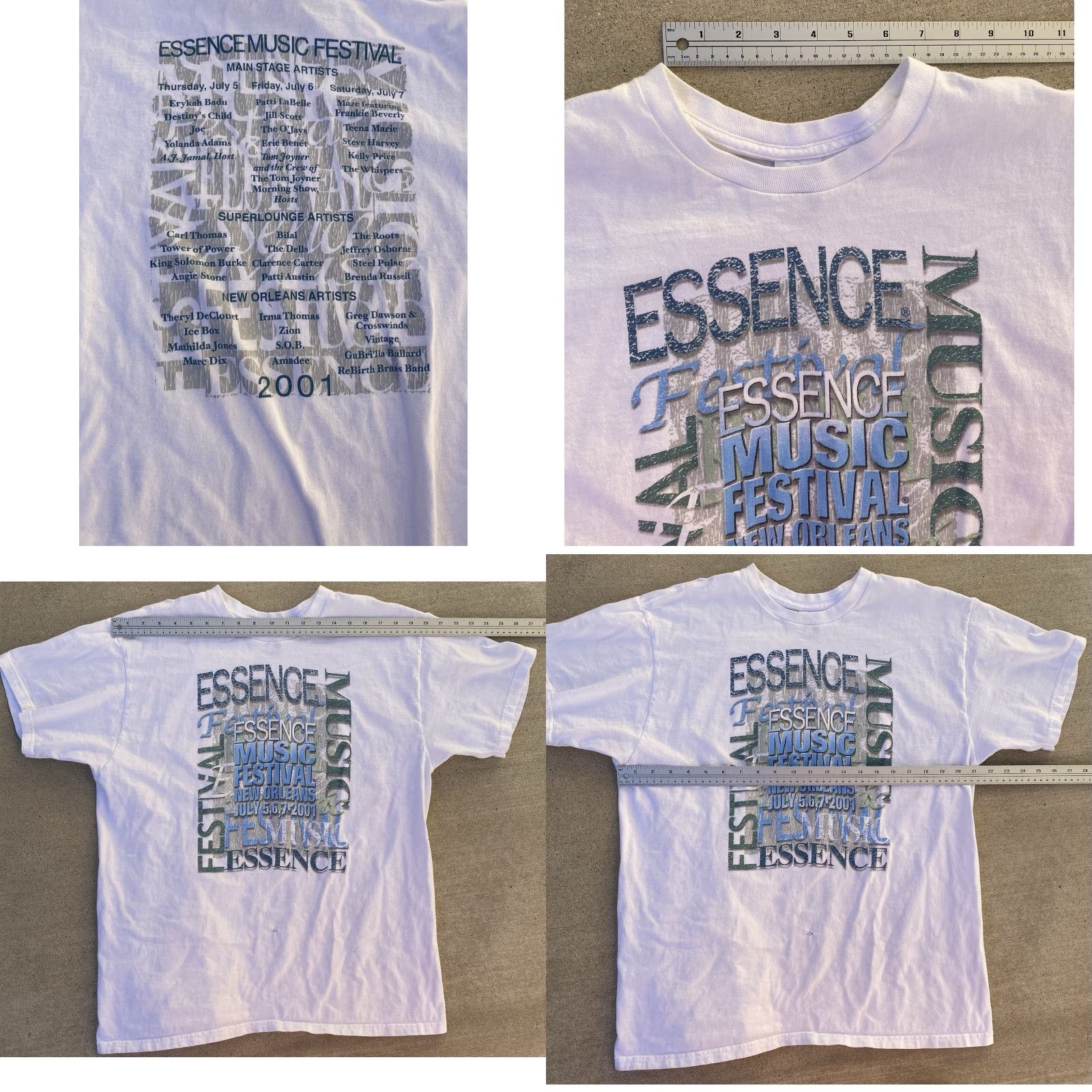 Fruit Of The Loom VINTAGE Essence Music Festival T-Shirt New Orleans Erykah Badu Destiny’s Child XS? XL Size US XL / EU 56 / 4 - 11 Thumbnail