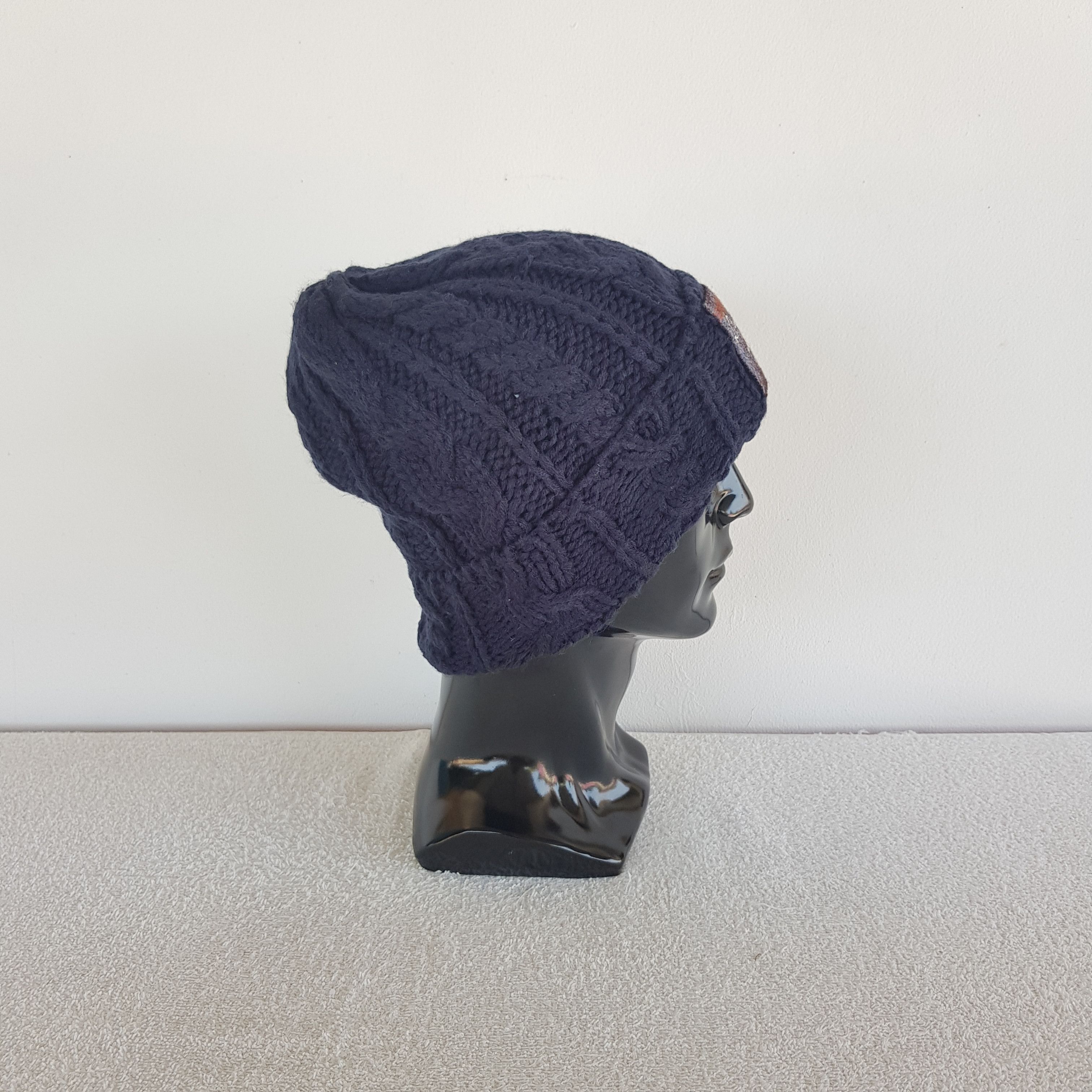 Harris Tweed Vintage Harris Tweed Beanie Cable Knit Crochet Snow Caps Hat Size ONE SIZE - 3 Thumbnail