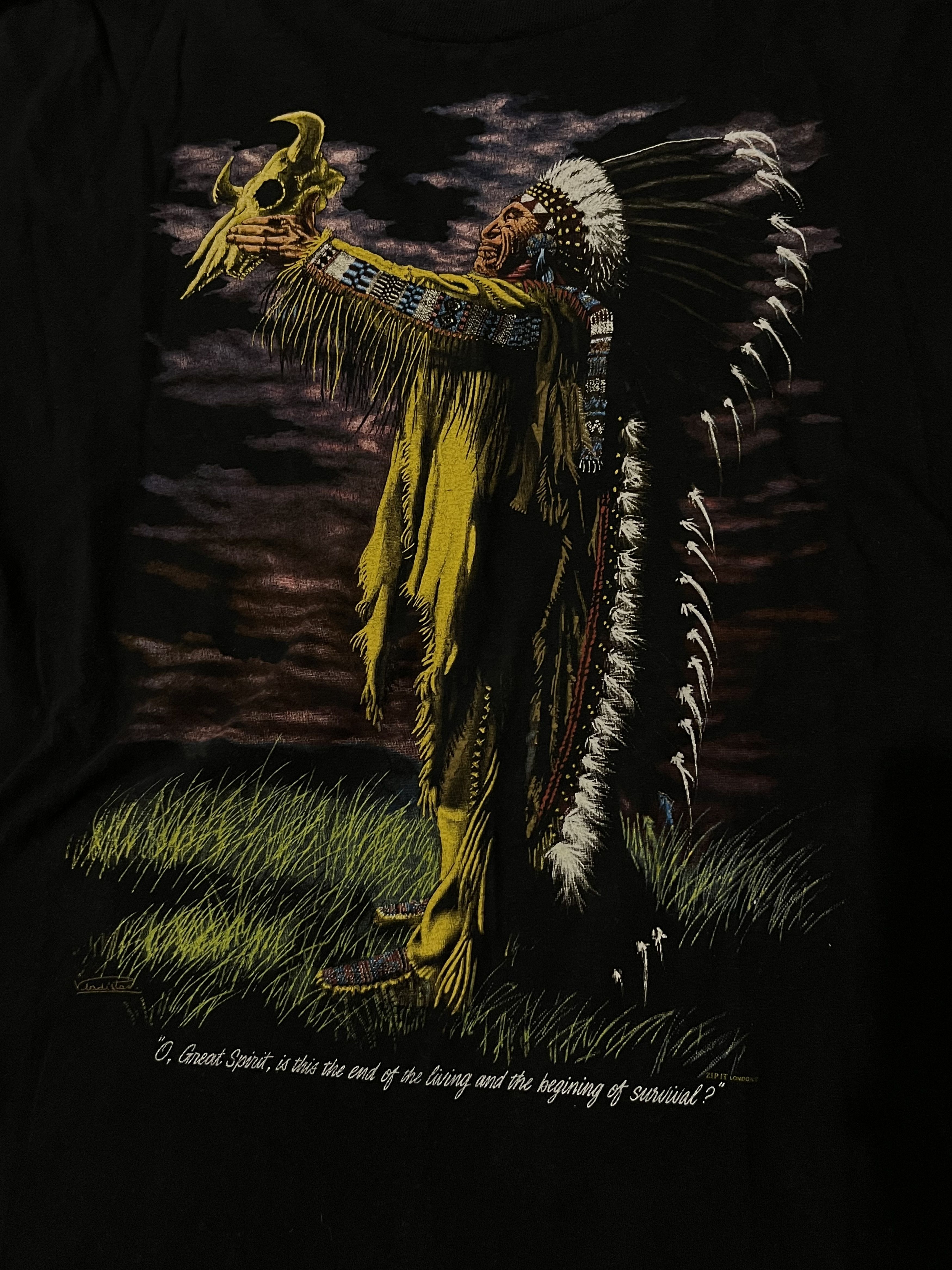 Band Tees × Vintage 90s Native Americans Indians USA Tee Size US XL / EU 56 / 4 - 6 Thumbnail