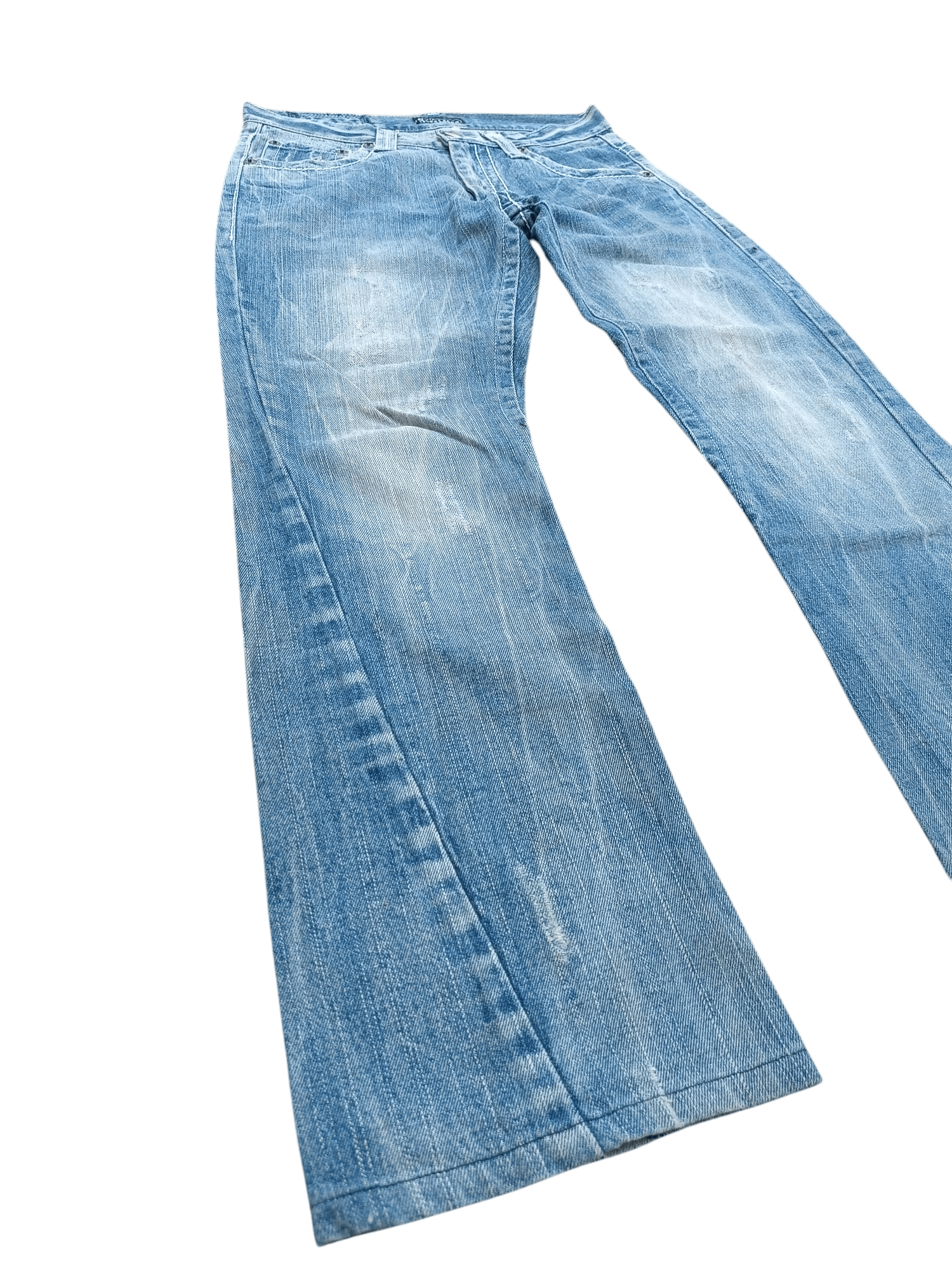 Japanese Brand FLARED Sorridere Rusty Mudwash Distressed Denim Mudmax Size US 31 - 1 Thumbnail