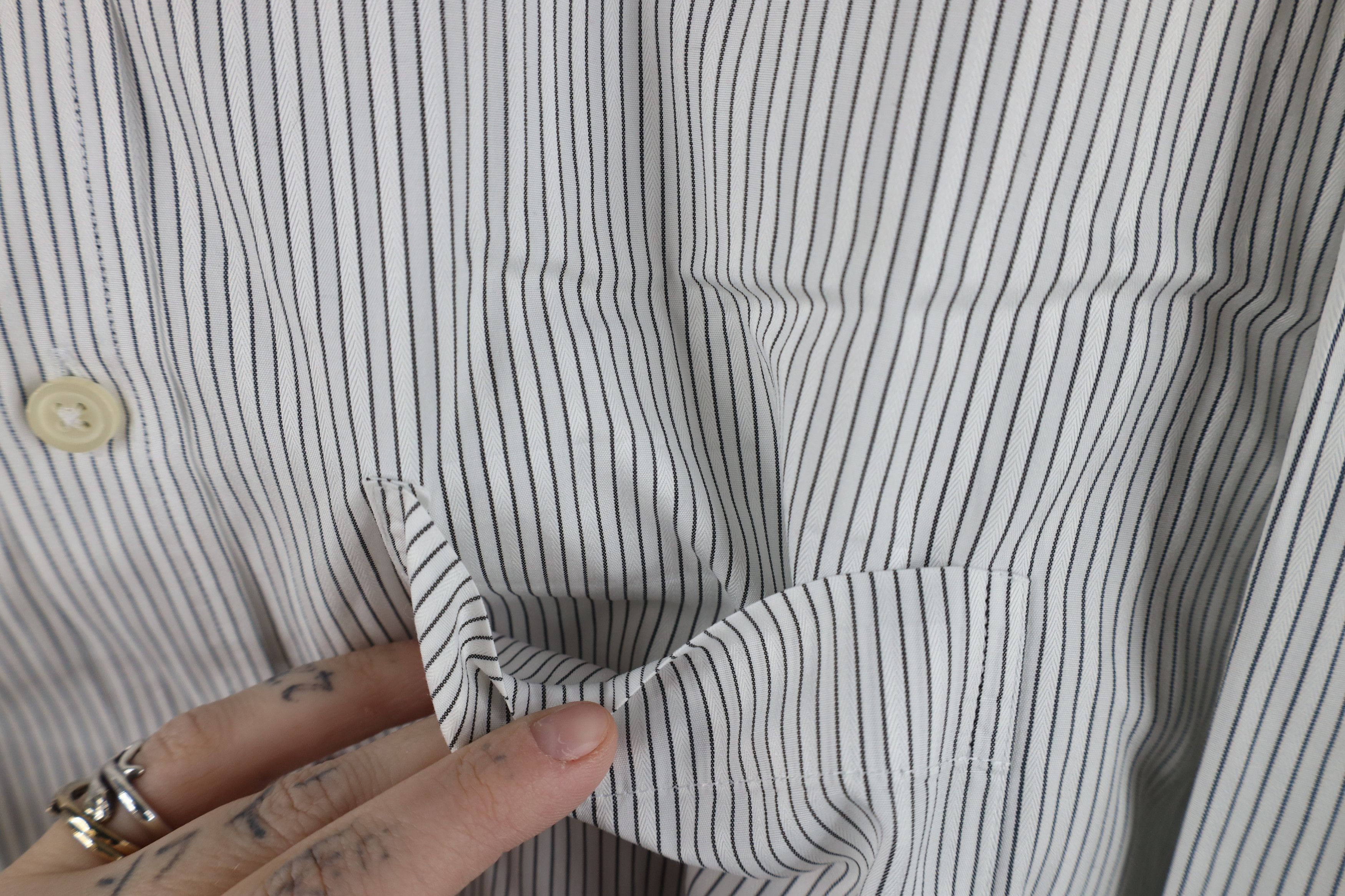 Charles Tyrwhitt Charles Tyrwhitt Fit Pinstriped Collared Button Shirt Cotton Size US M / EU 48-50 / 2 - 6 Thumbnail