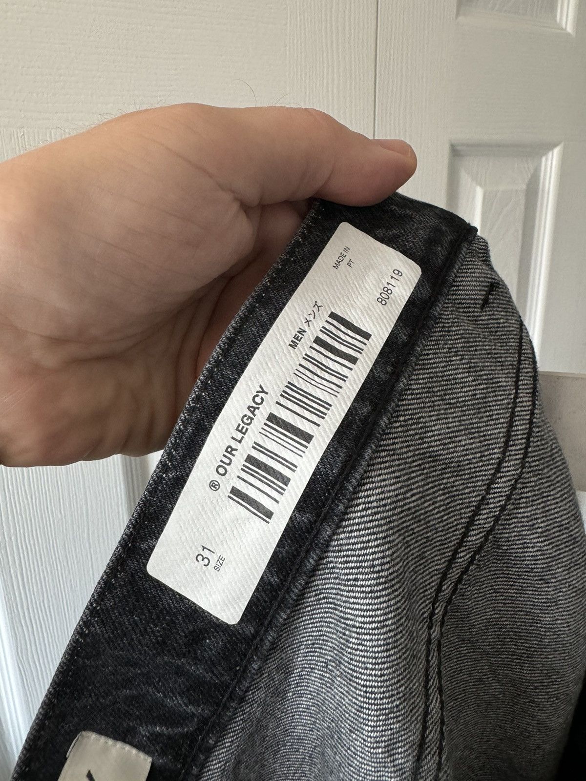 Our Legacy Our Legacy Third Cut Black Slash Denim Size US 31 - 8 Thumbnail