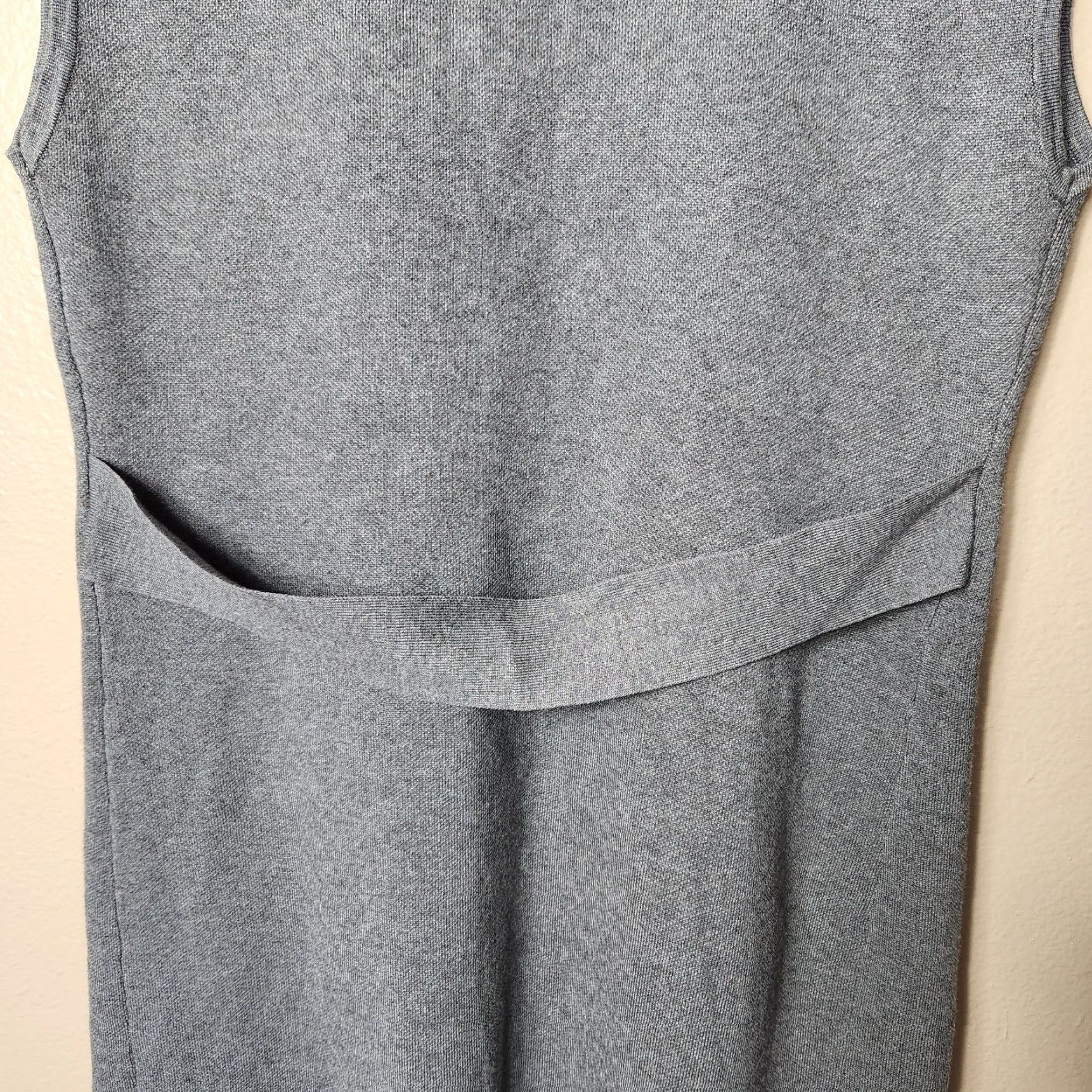 Vintage Vila Milano Womens Gray Sleeveless Open Front Coatigan/Duster-Size M Size M / US 6-8 / IT 42-44 - 7 Thumbnail