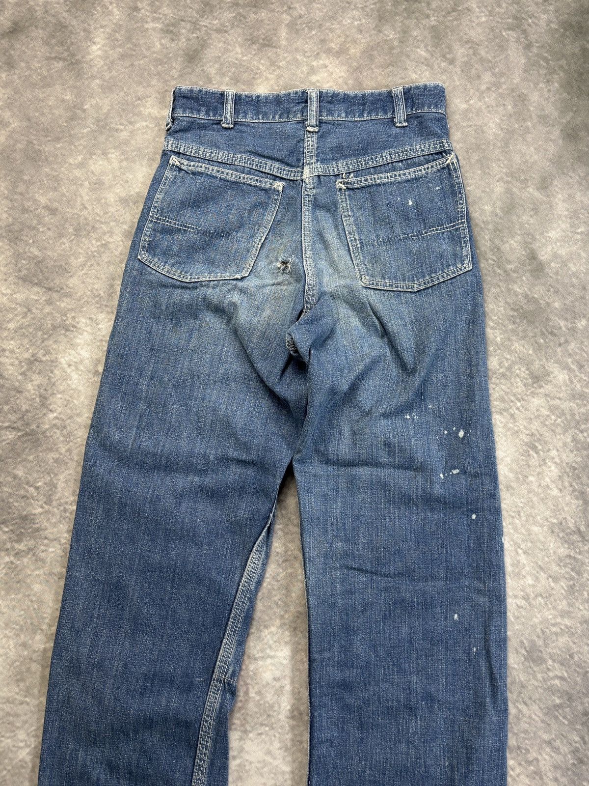 Sears × Vintage True Vintage Work Denim Double Knee Jeans 1960s 1970s Carpen Size 24" / US 00 / IT 34 - 10 Thumbnail