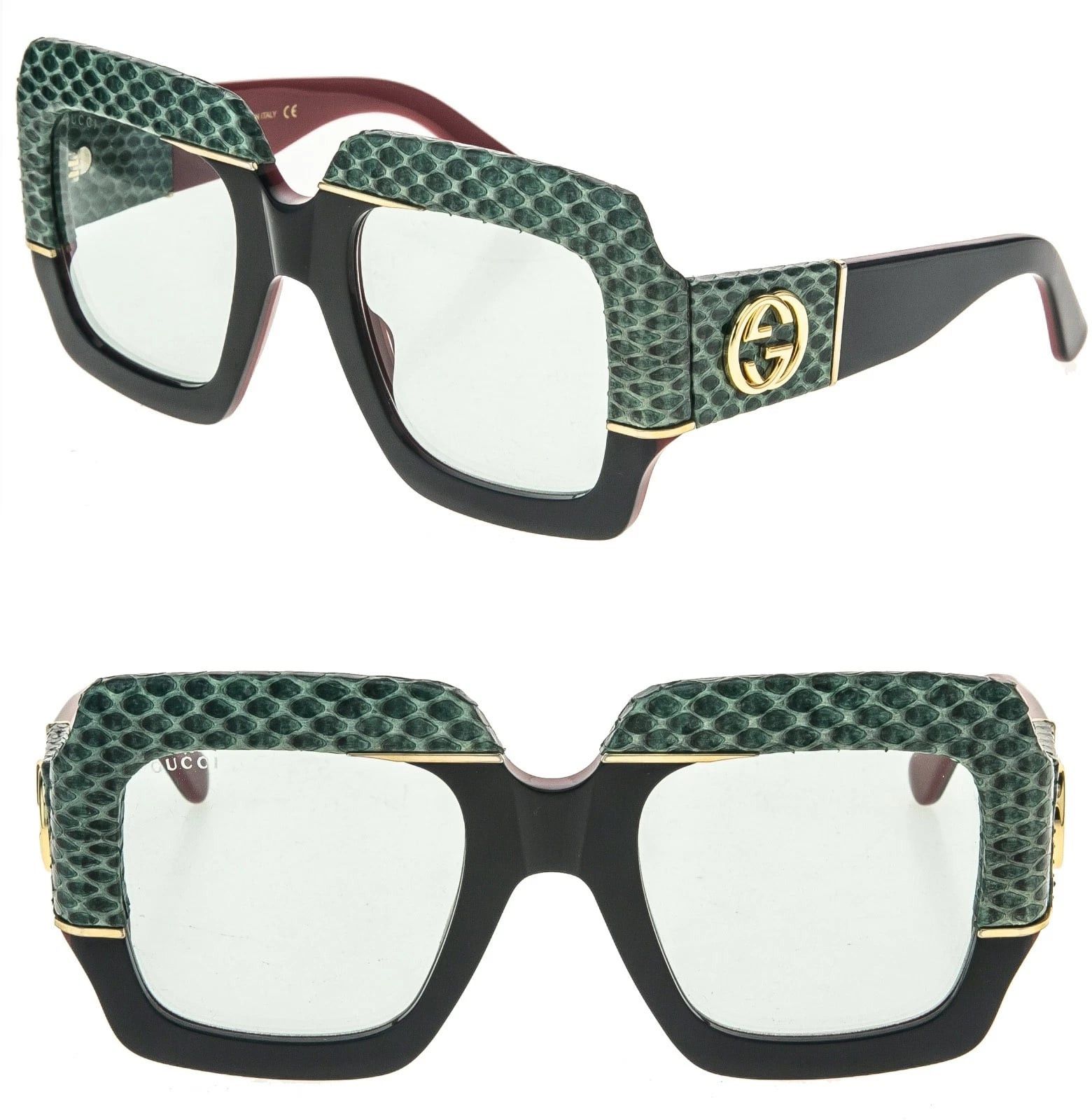 Gucci GUCCI 0484 Black Red Green Ayers Snake Leather 003 GG0484S Size ONE SIZE - 1 Thumbnail