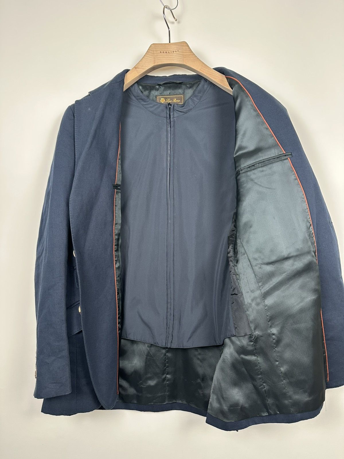 Loro Piana Loro Piana Navy Blazer Jacket Size 48R - 7 Thumbnail