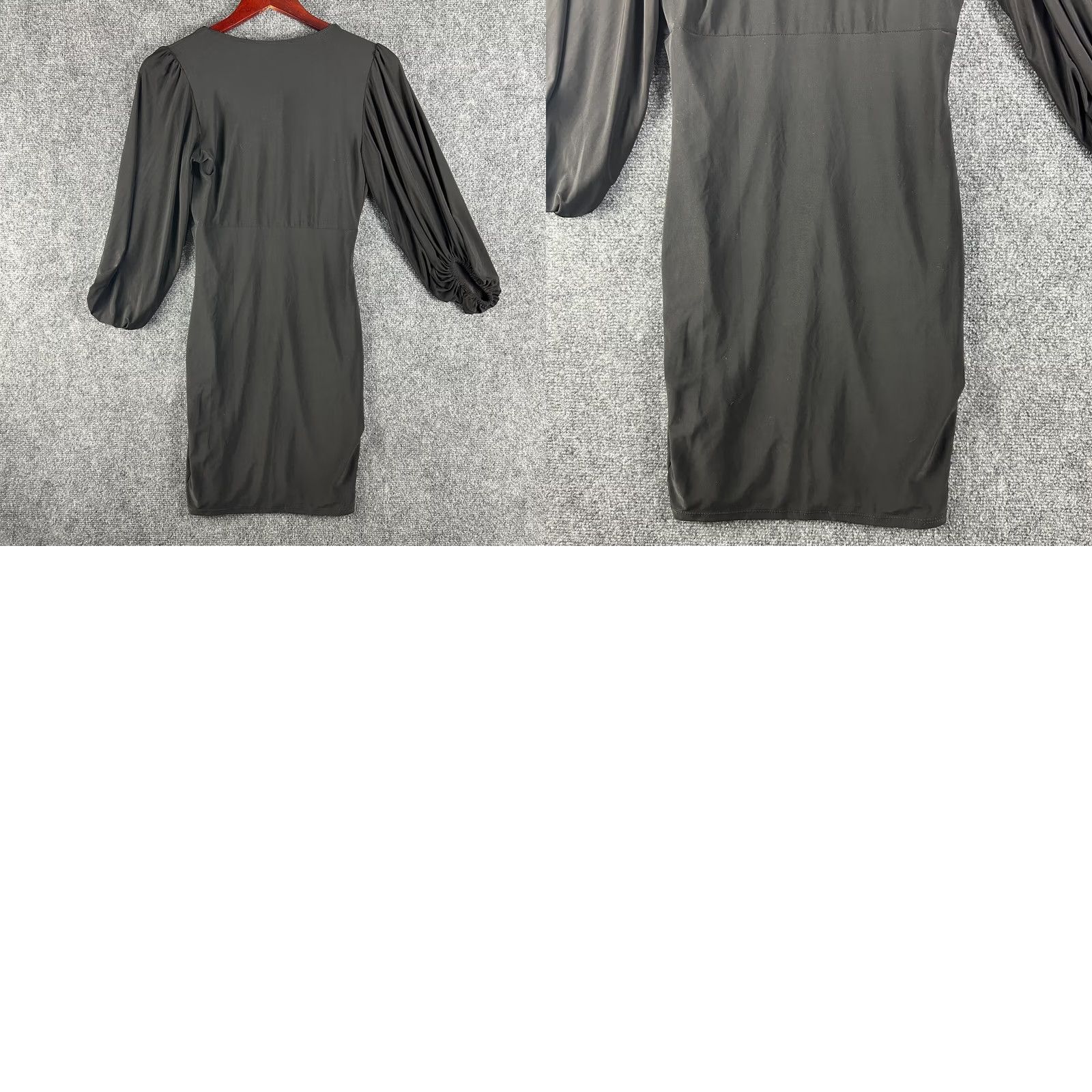 Vintage VINTAGE not present; 21 Saints Dress Womens S Black Knit V-Neck 3/4 Sleeve Lined NEW Size S / US 4 / IT 40 - 8 Thumbnail