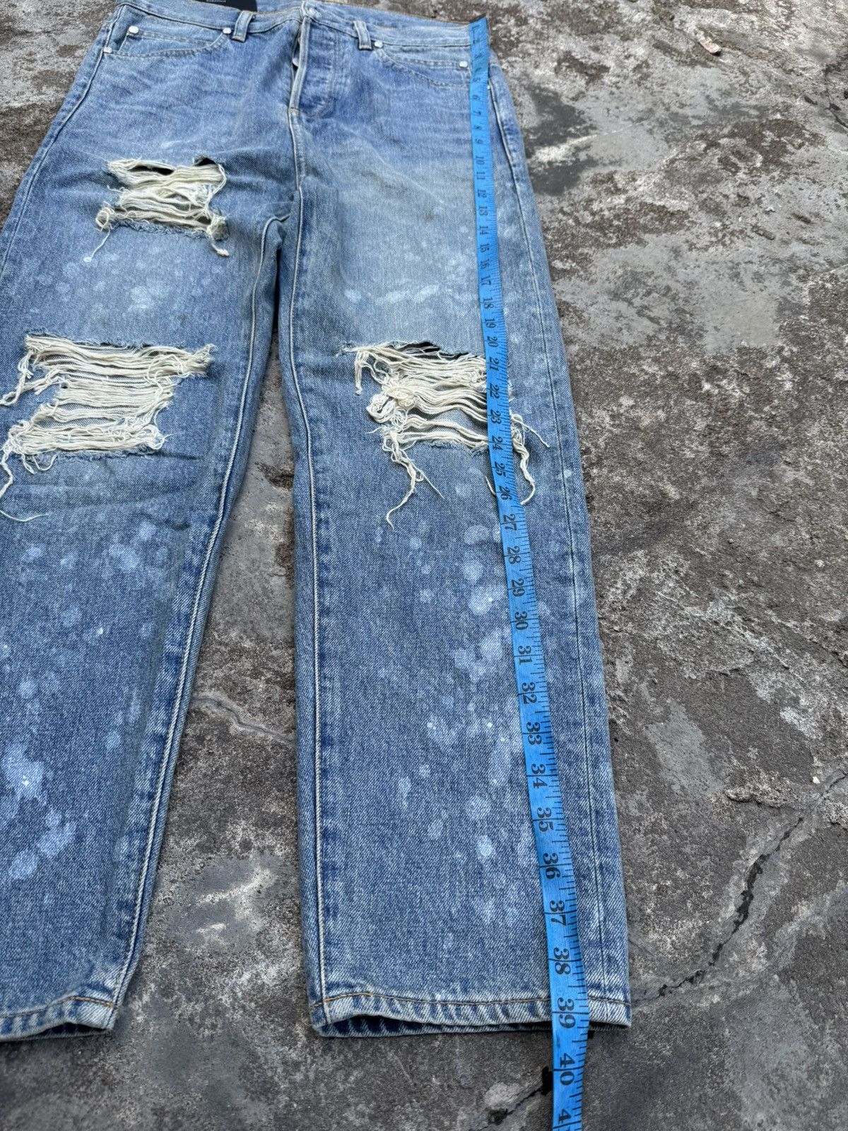 Balmain Balmain Low Crotch Paint Distressed Oliver Rousteing Size US 29 - 5 Thumbnail