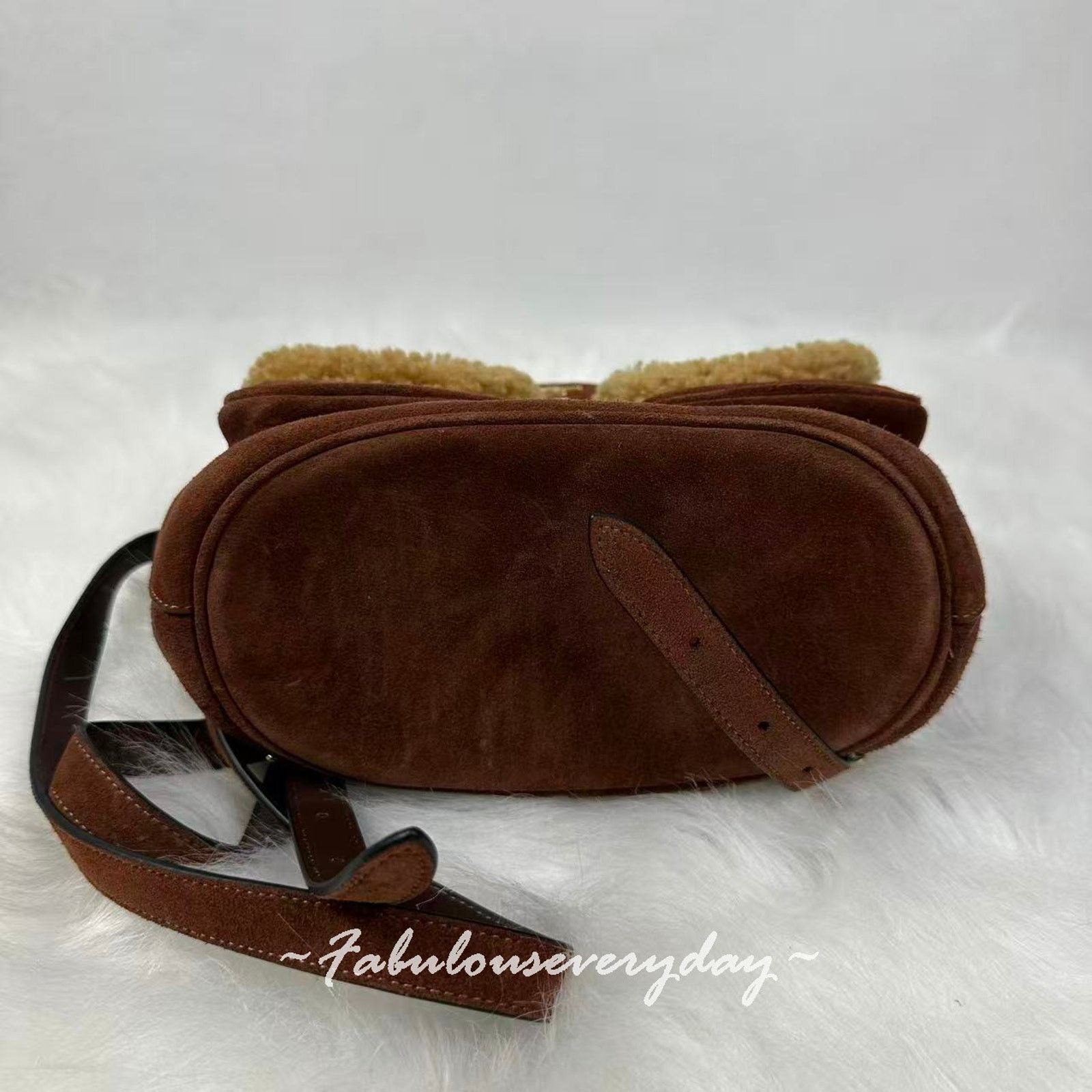 Coach Coach Hadley Backpack In Suede Shearling/Gold/Vintage Brown Size ONE SIZE - 6 Thumbnail
