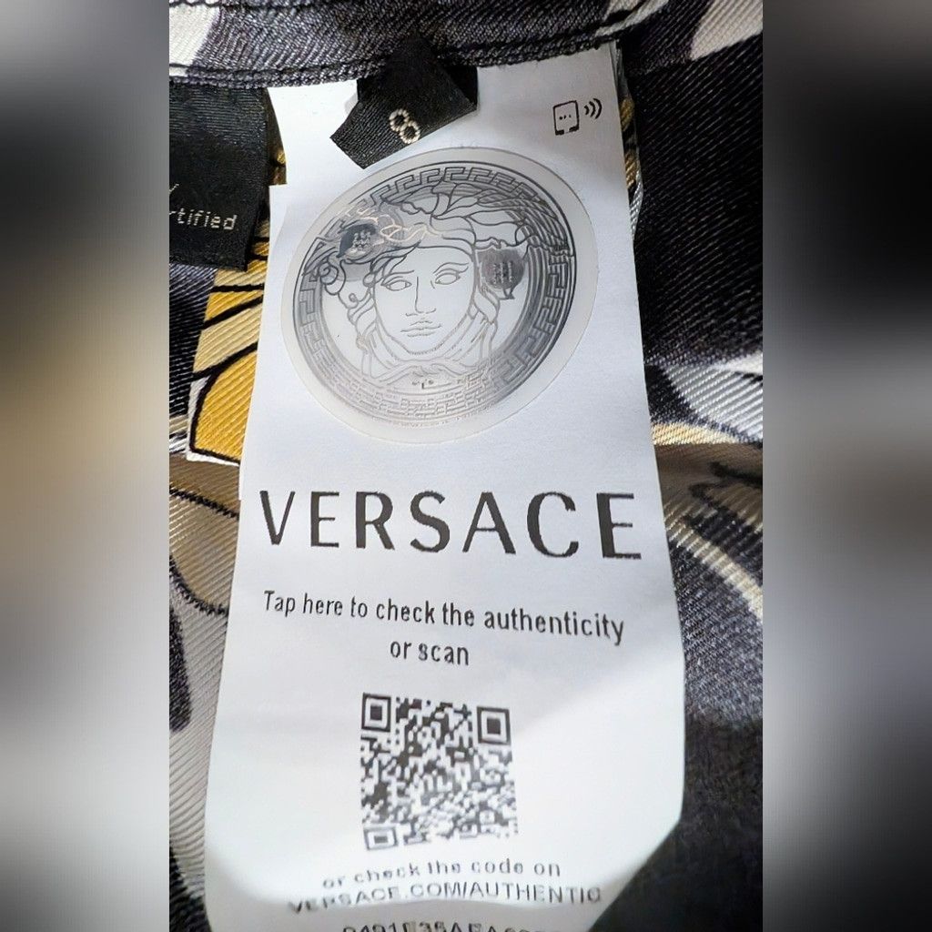 Versace Versace Iconic Baroque Print Pleated Silk Skirt Size 28" / US 6 / IT 42 - 11 Thumbnail