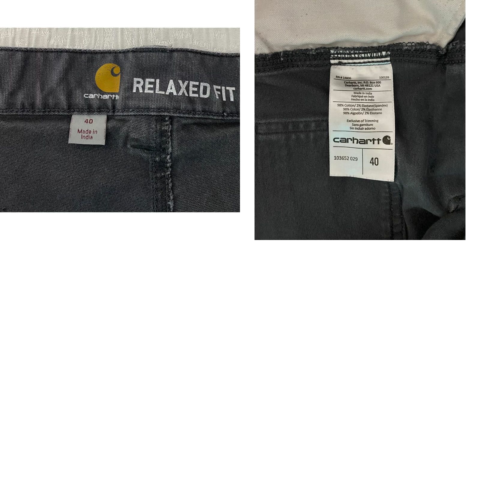 Carhartt Carhartt 103652 Men's Gray Rugged Flex Rigby Cargo Shorts Relaxed Cargo Shorts Size US 40 / EU 56 - 8 Thumbnail