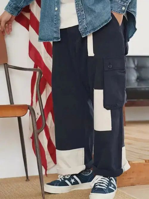 Japanese Brand 20AW Indigo Union Japan Navy Patchwork Worker Pants Size US 32 / EU 48 - 2 Thumbnail